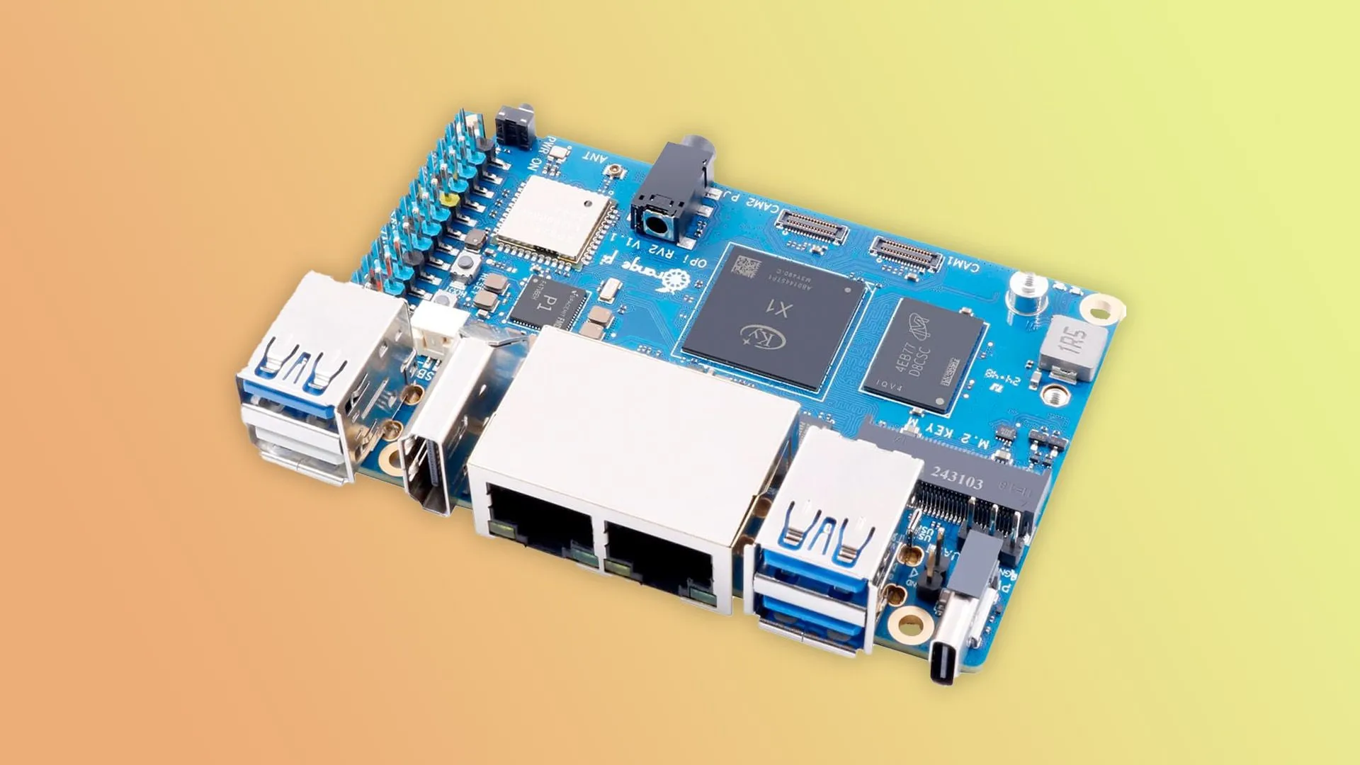 Bảng mạch máy tính đơn OrangePi RV2 trang bị bộ xử lý RISC-V