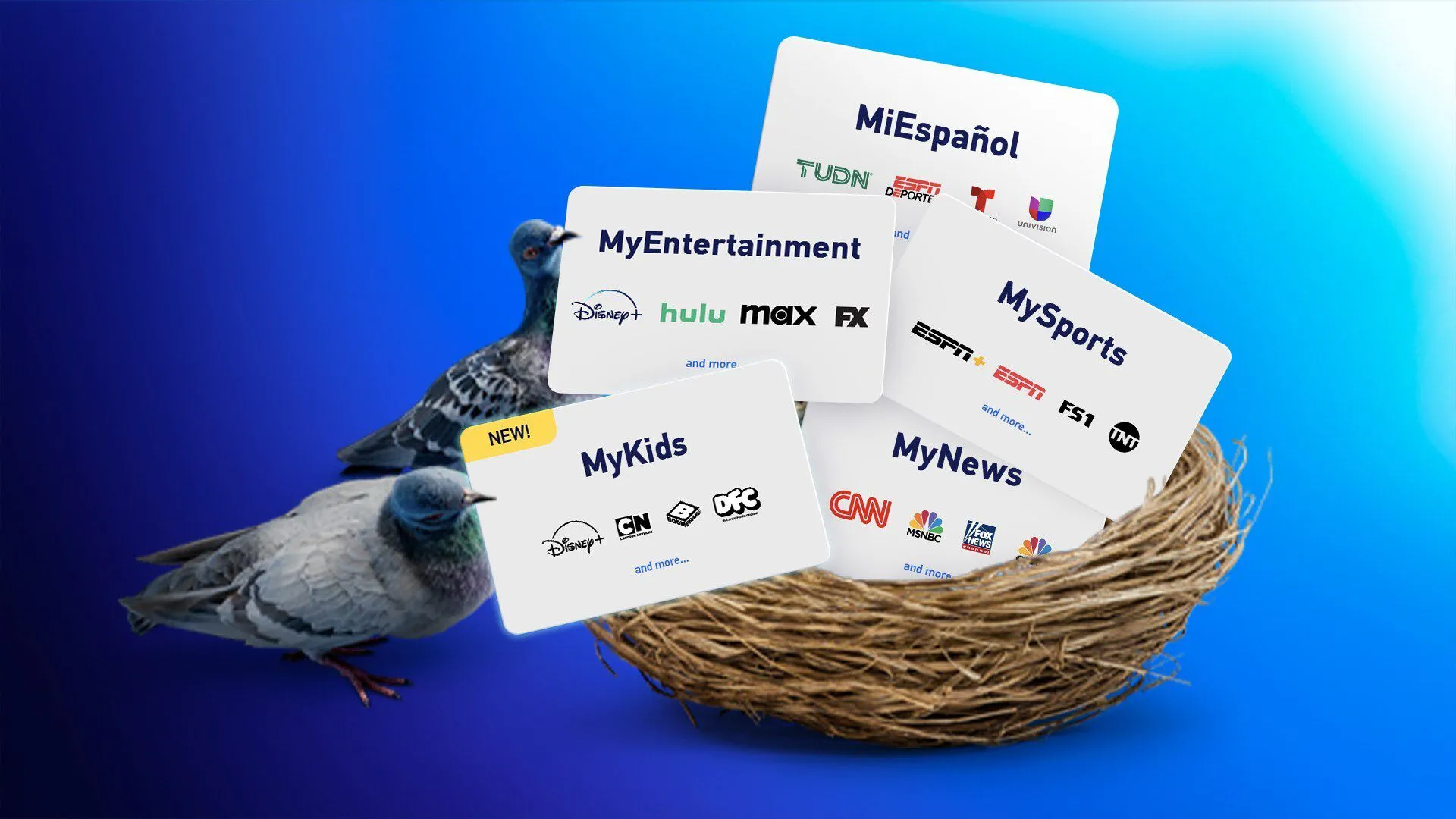 Biểu tượng DirecTV MyKids trên màn hình TV với nội dung trẻ em