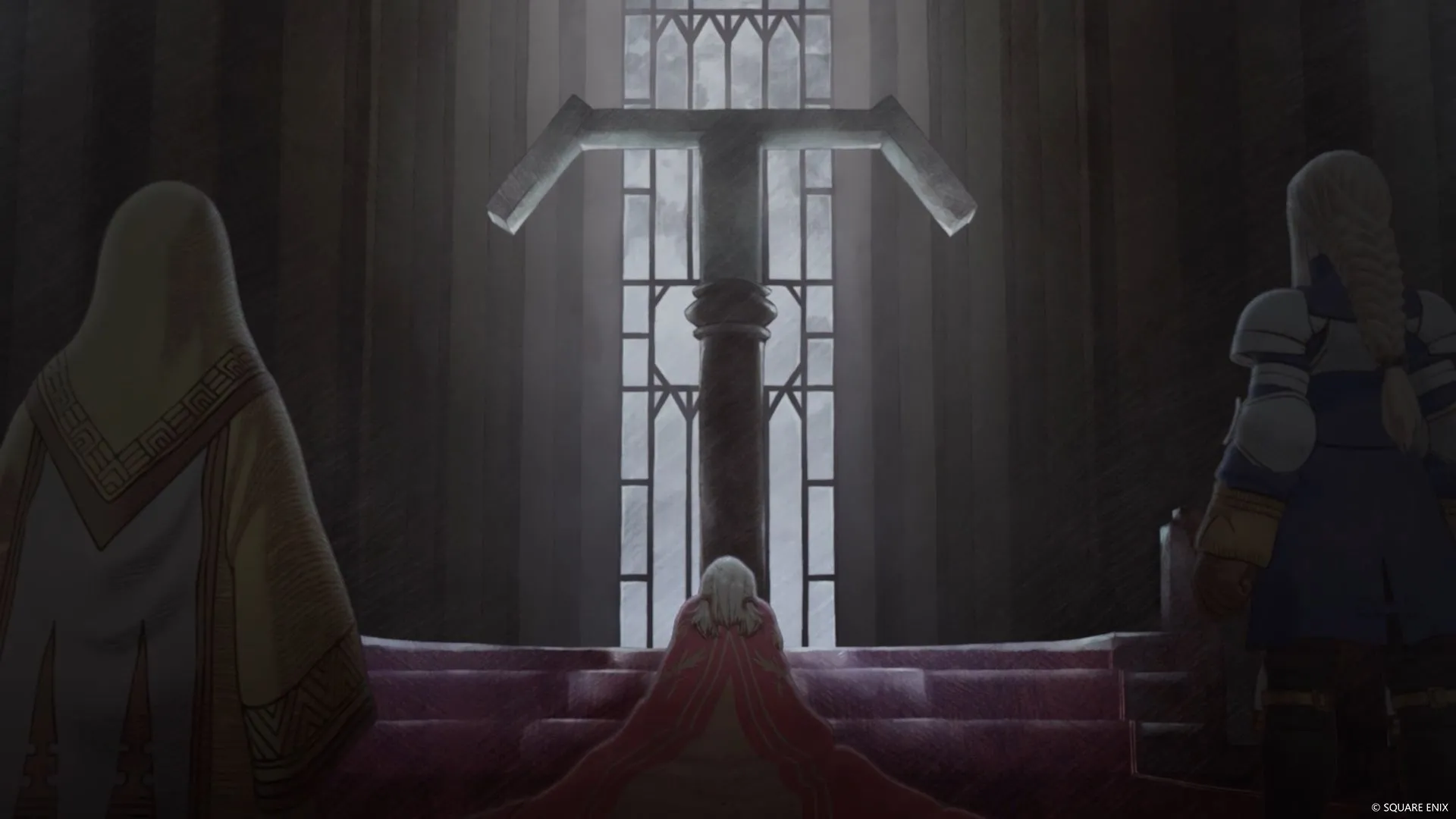 Biểu tượng phép thuật và hiệu ứng kỹ năng trong Final Fantasy Tactics, làm nổi bật yếu tố giả tưởng