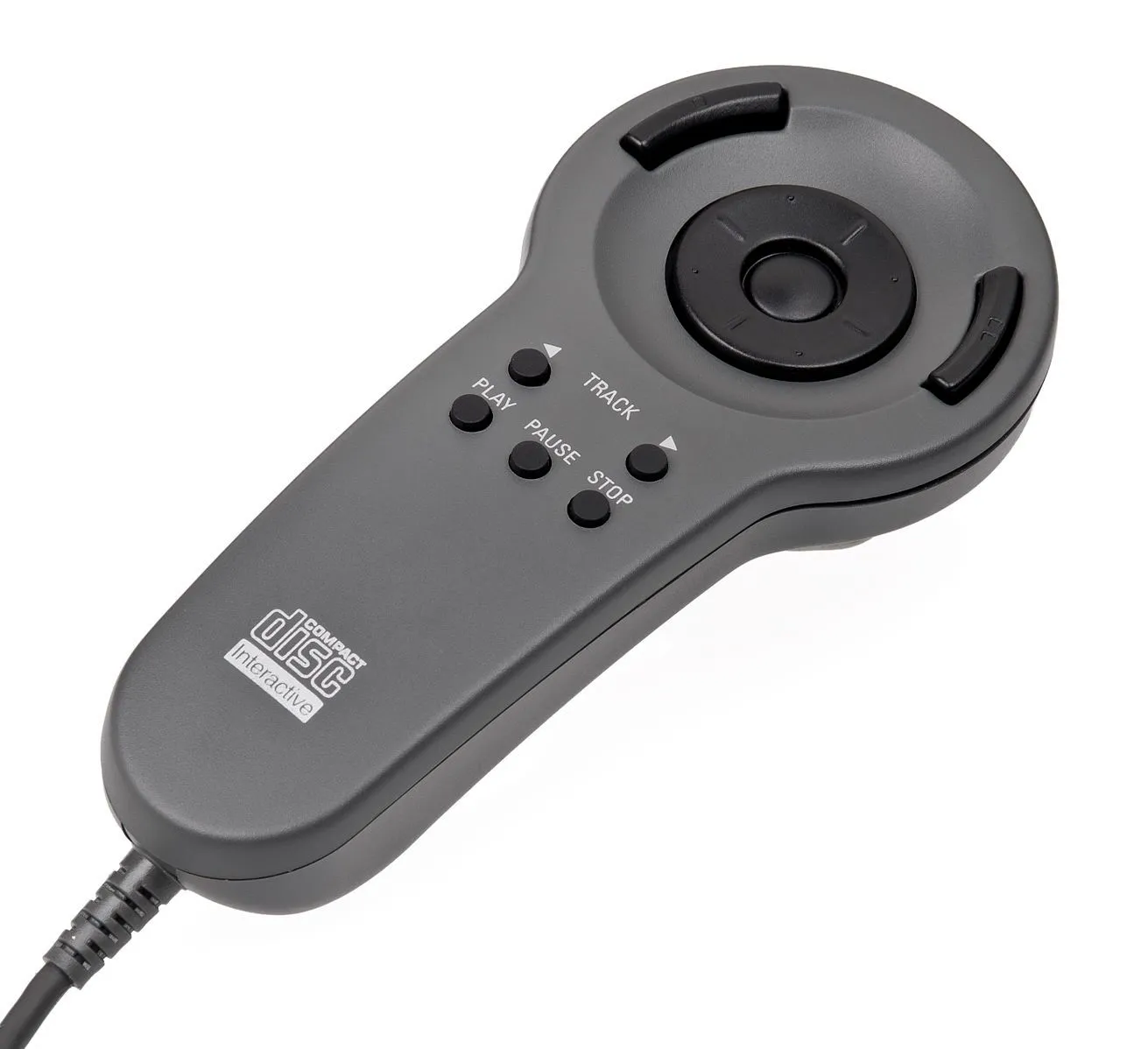 Bộ điều khiển dạng mái chèo của Philips CD-I, trông giống điều khiển từ xa y tế.