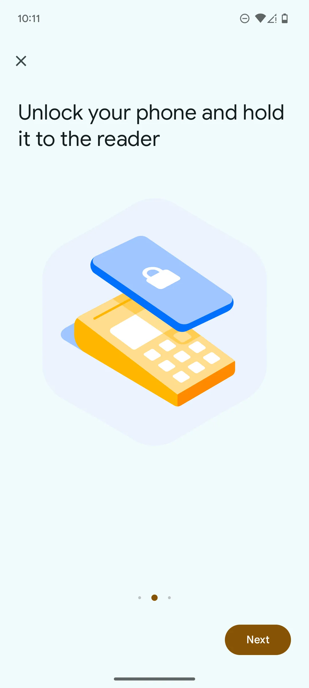 Bước xác nhận cuối cùng khi thanh toán bằng Google Wallet qua vân tay.