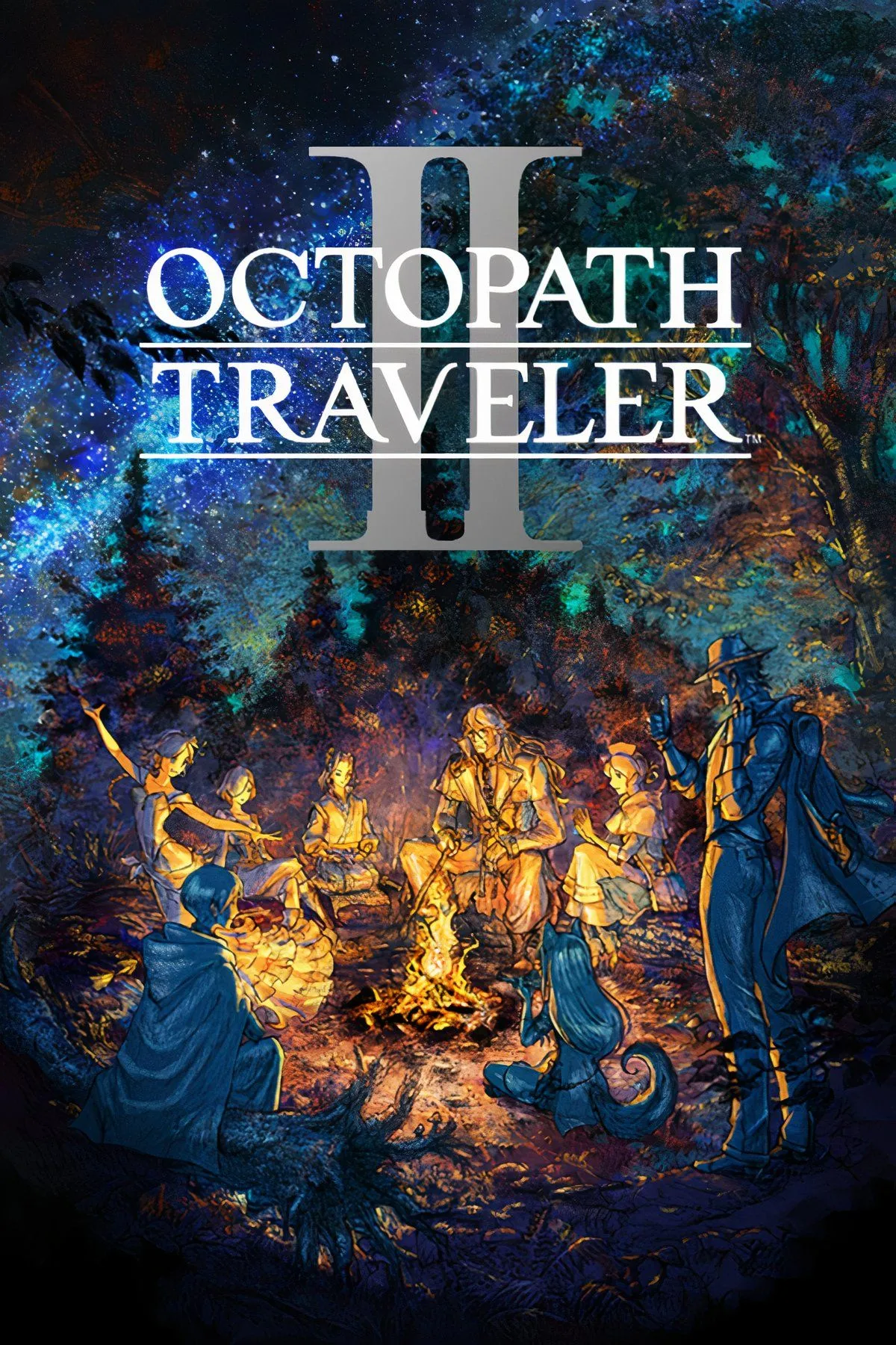 Các nhân vật trong Octopath Traveler II đang chuẩn bị tham gia trận chiến theo lượt trong môi trường game JRPG cổ điển.