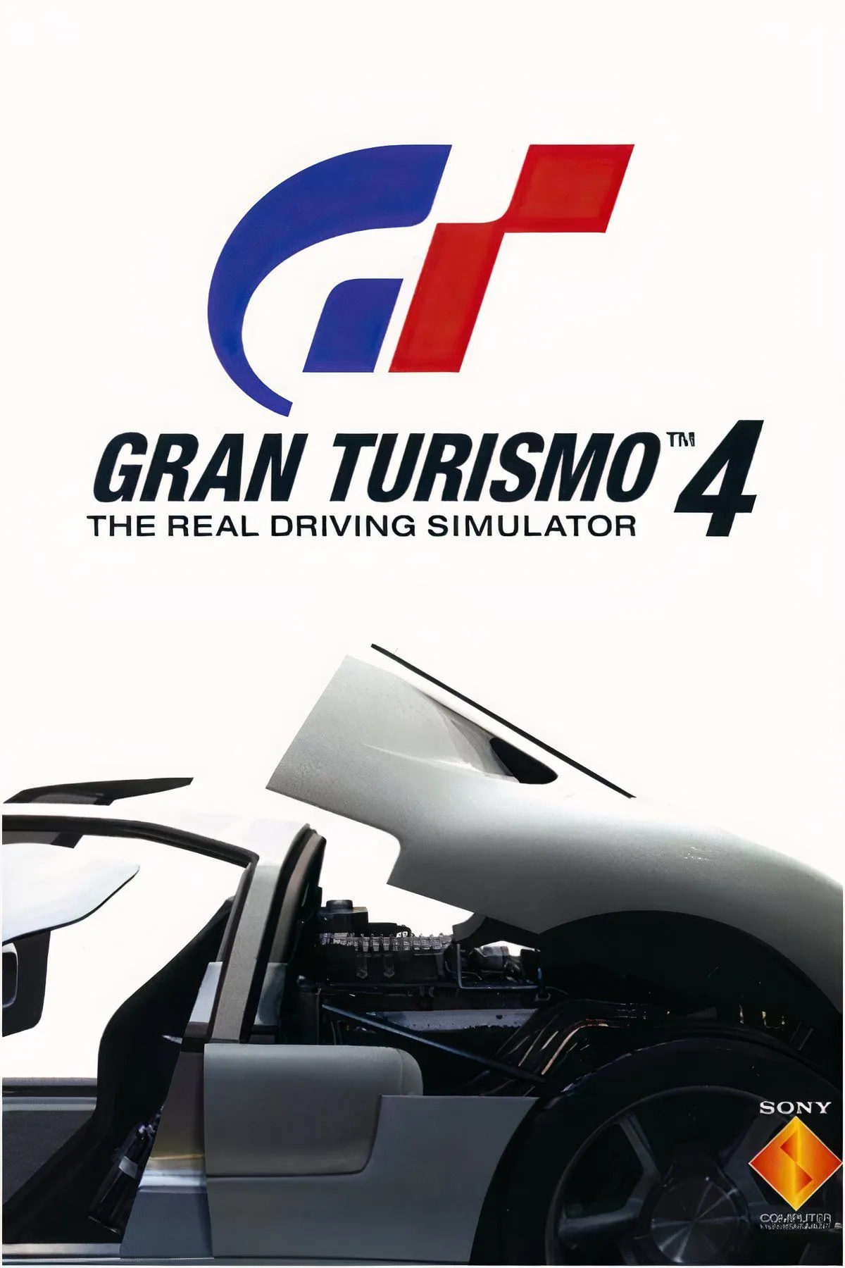 Chiếc xe đua trong Gran Turismo 4 trên đường đua thực tế với hiệu ứng ánh sáng chân thực