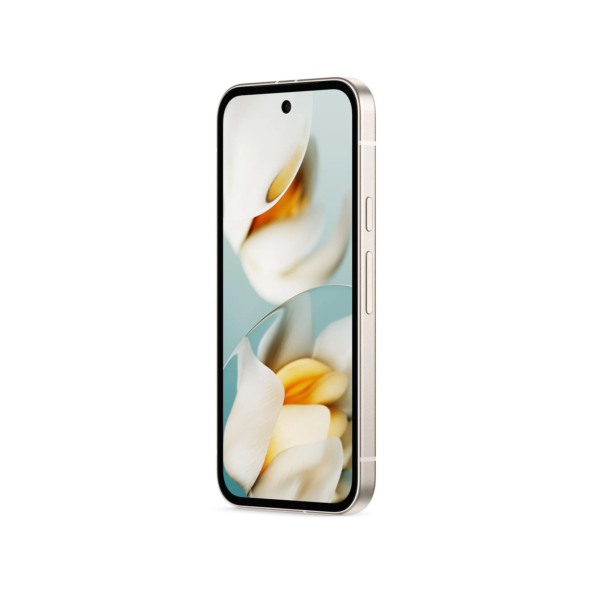 Điện thoại Google Pixel 9a màu sứ hiển thị mặt trước
