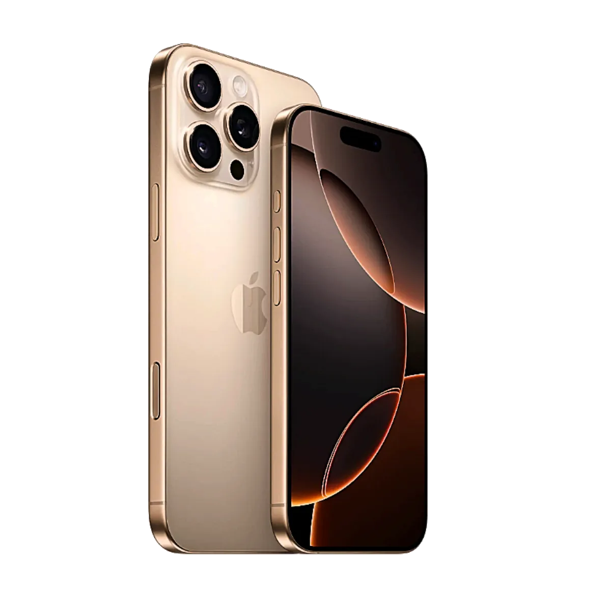 Điện thoại iPhone 16 Pro với màn hình hiển thị cấu hình chi tiết, minh họa thiết kế hiện đại