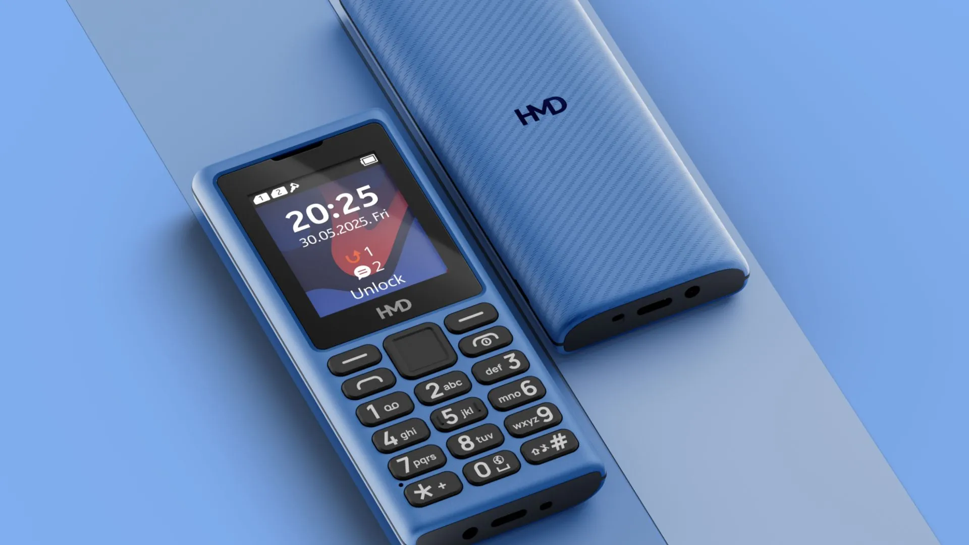 Điện thoại phổ thông HMD 101 4G với thiết kế nhỏ gọn, có bàn phím số