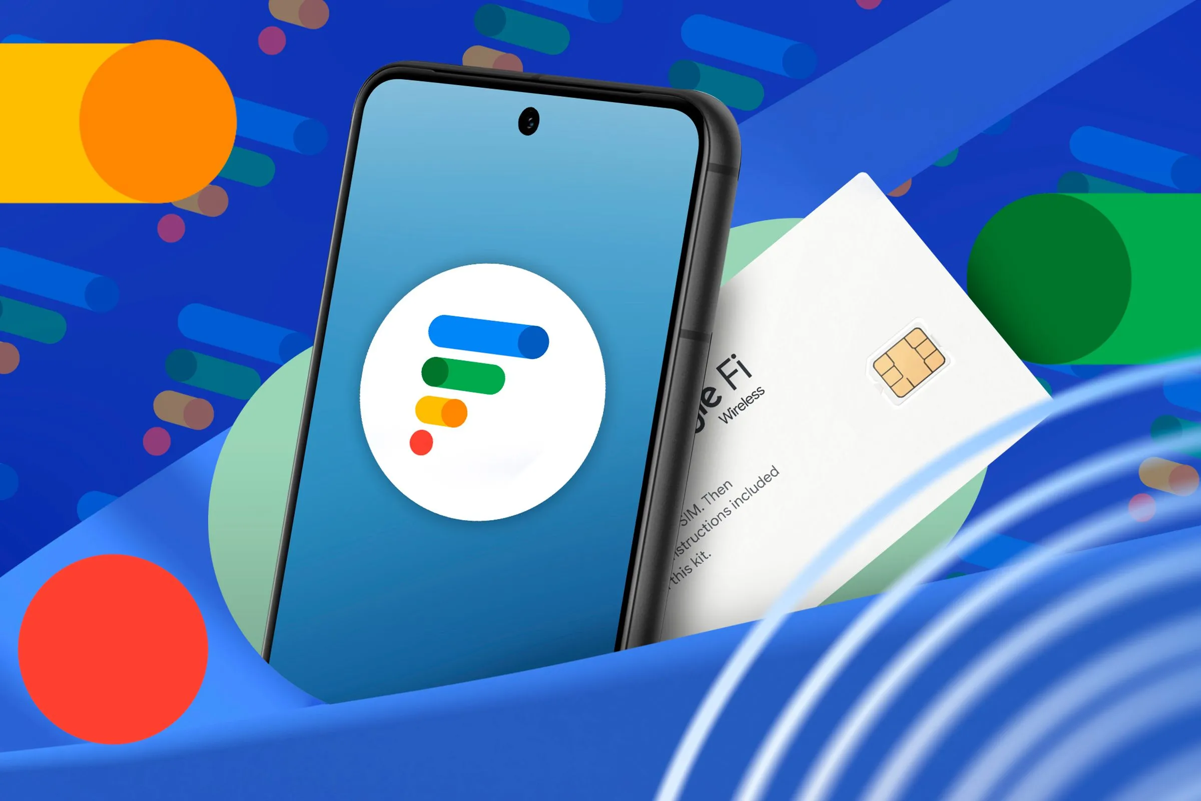 Điện thoại thông minh cạnh thẻ SIM Google Fi