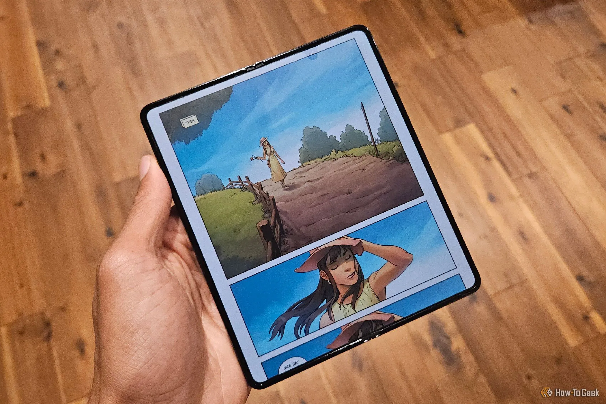 Đọc truyện tranh kỹ thuật số trên Samsung Galaxy Z Fold 5