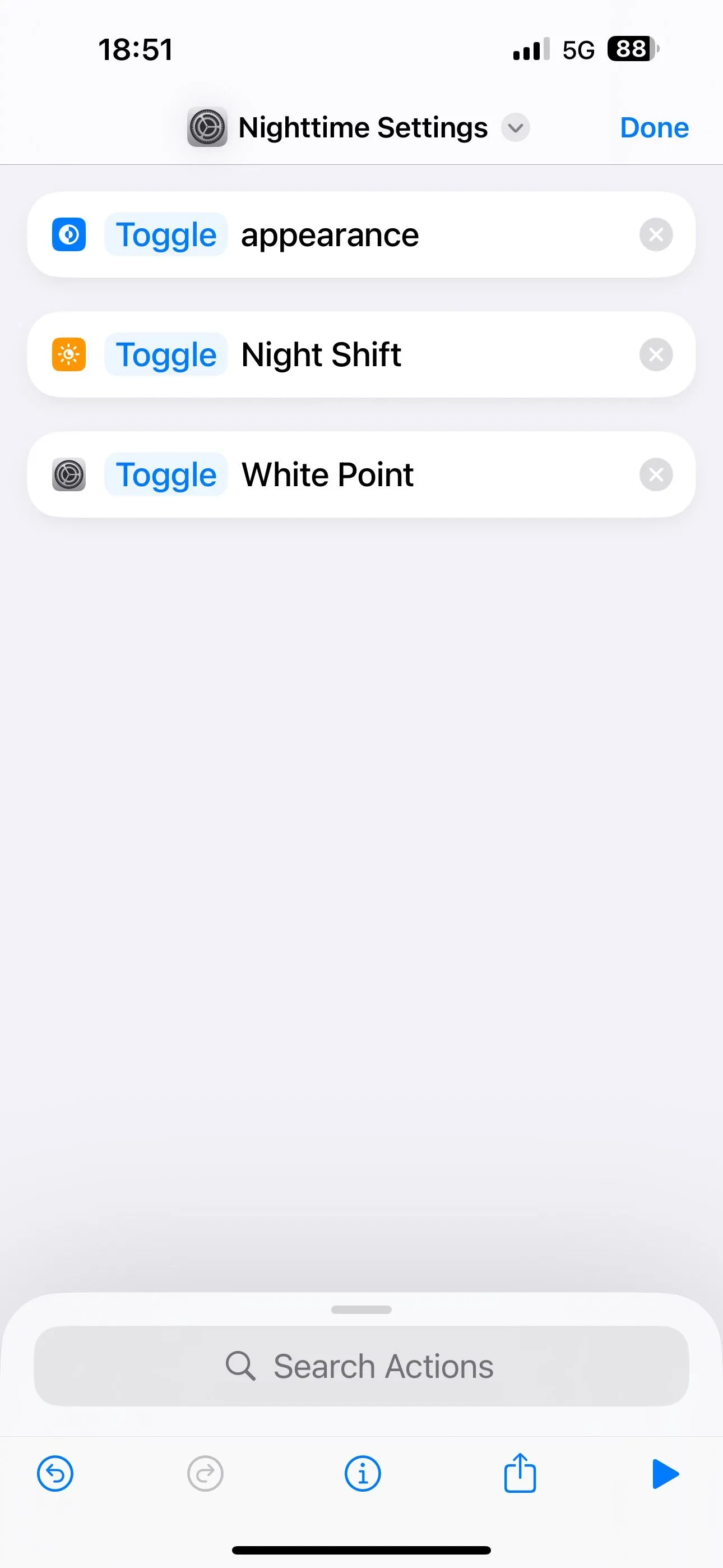 Đổi tên phím tắt để dễ quản lý các cài đặt tối ưu iPhone ban đêm