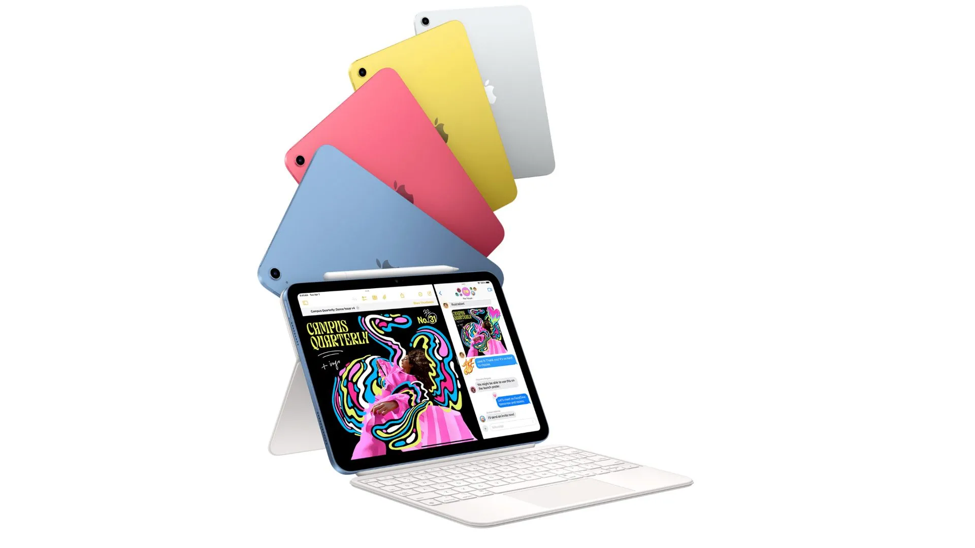 Dòng iPad cơ bản (base iPad) với nhiều tùy chọn màu sắc, phân biệt với iPad Air M3 về hiệu năng và giá.