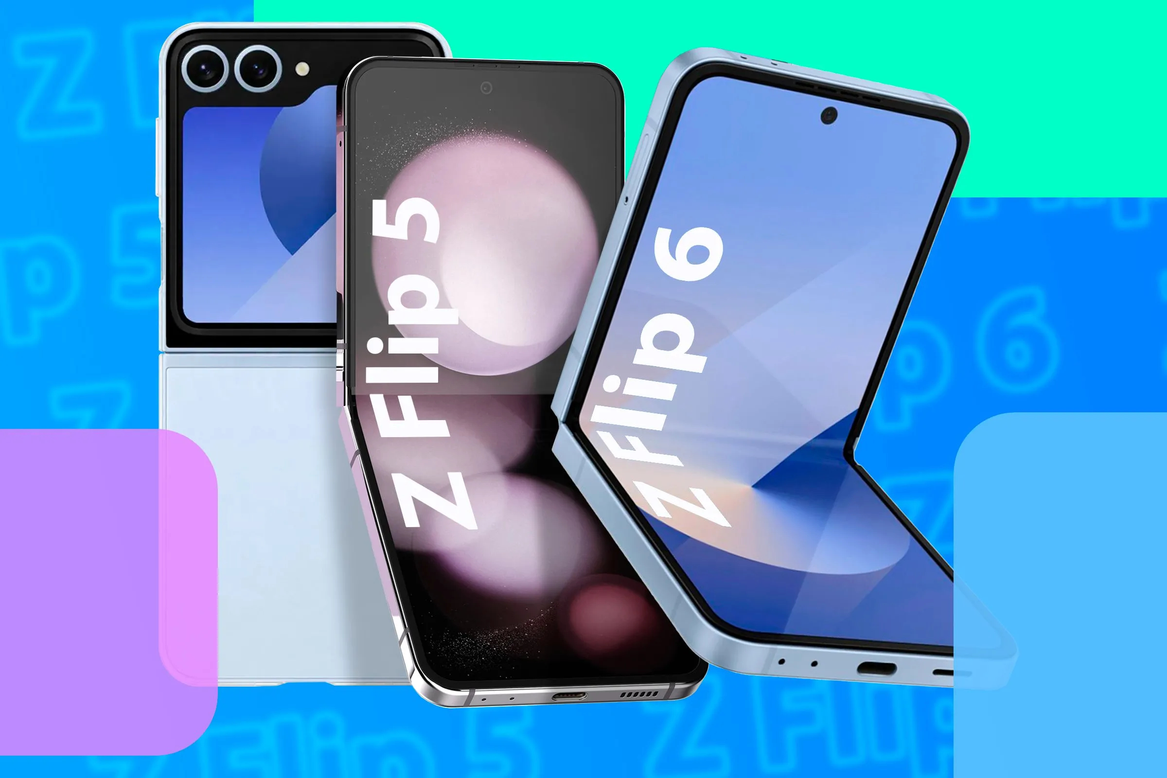 Galaxy Z Flip 5 đặt cạnh Galaxy Z Flip 6