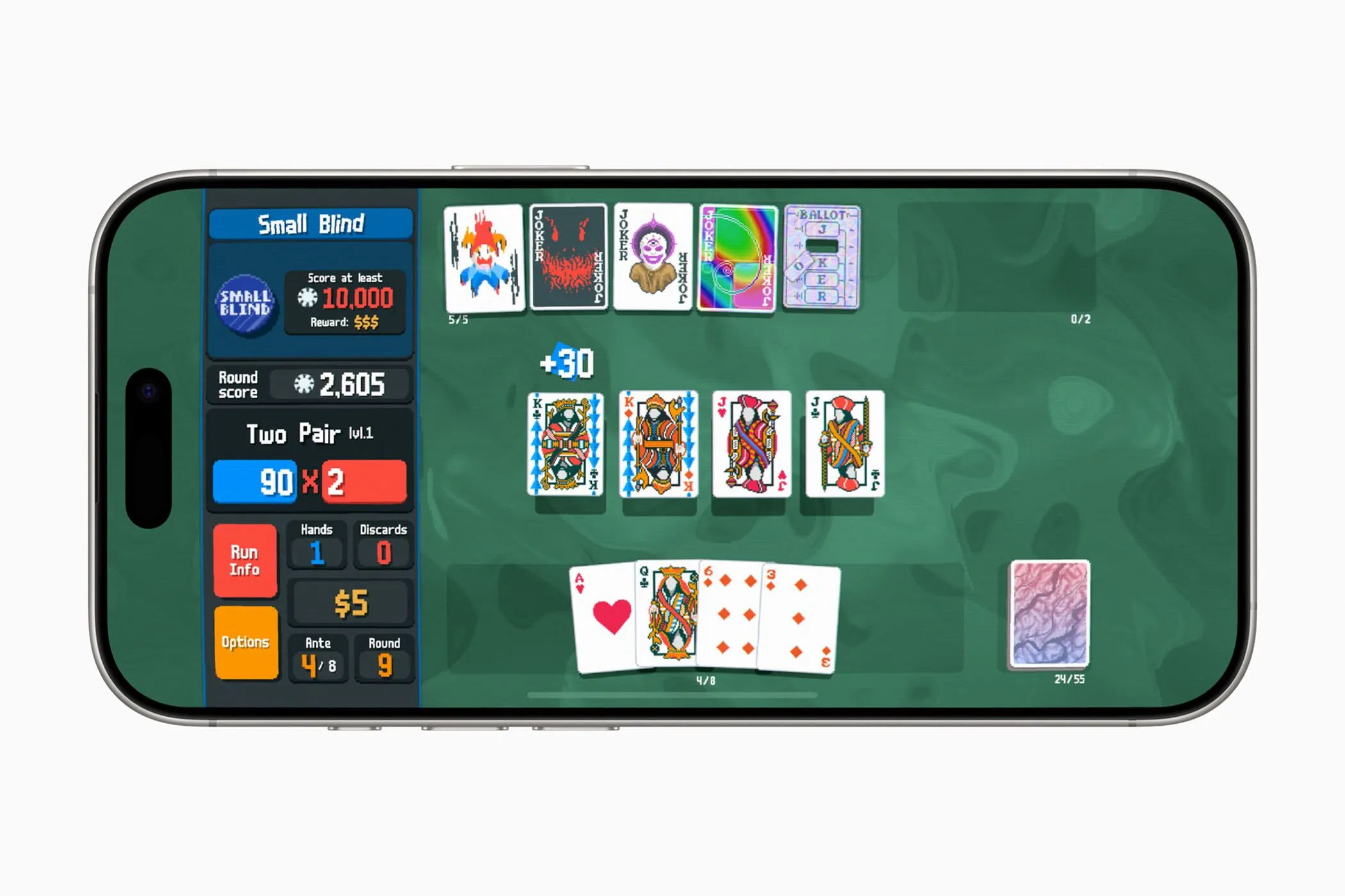 Game Balatro đang chạy trên iPhone
