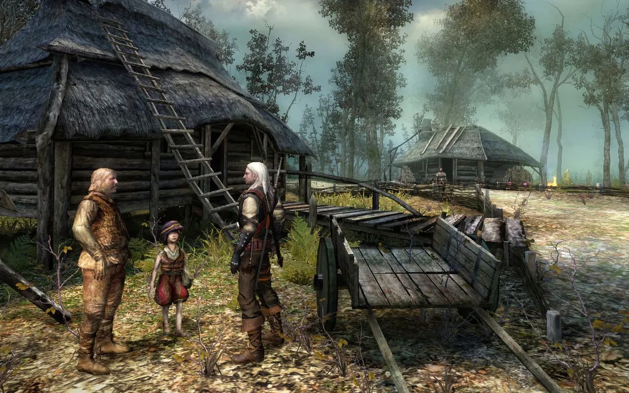 Geralt of Rivia đang chuẩn bị chiến đấu trong The Witcher