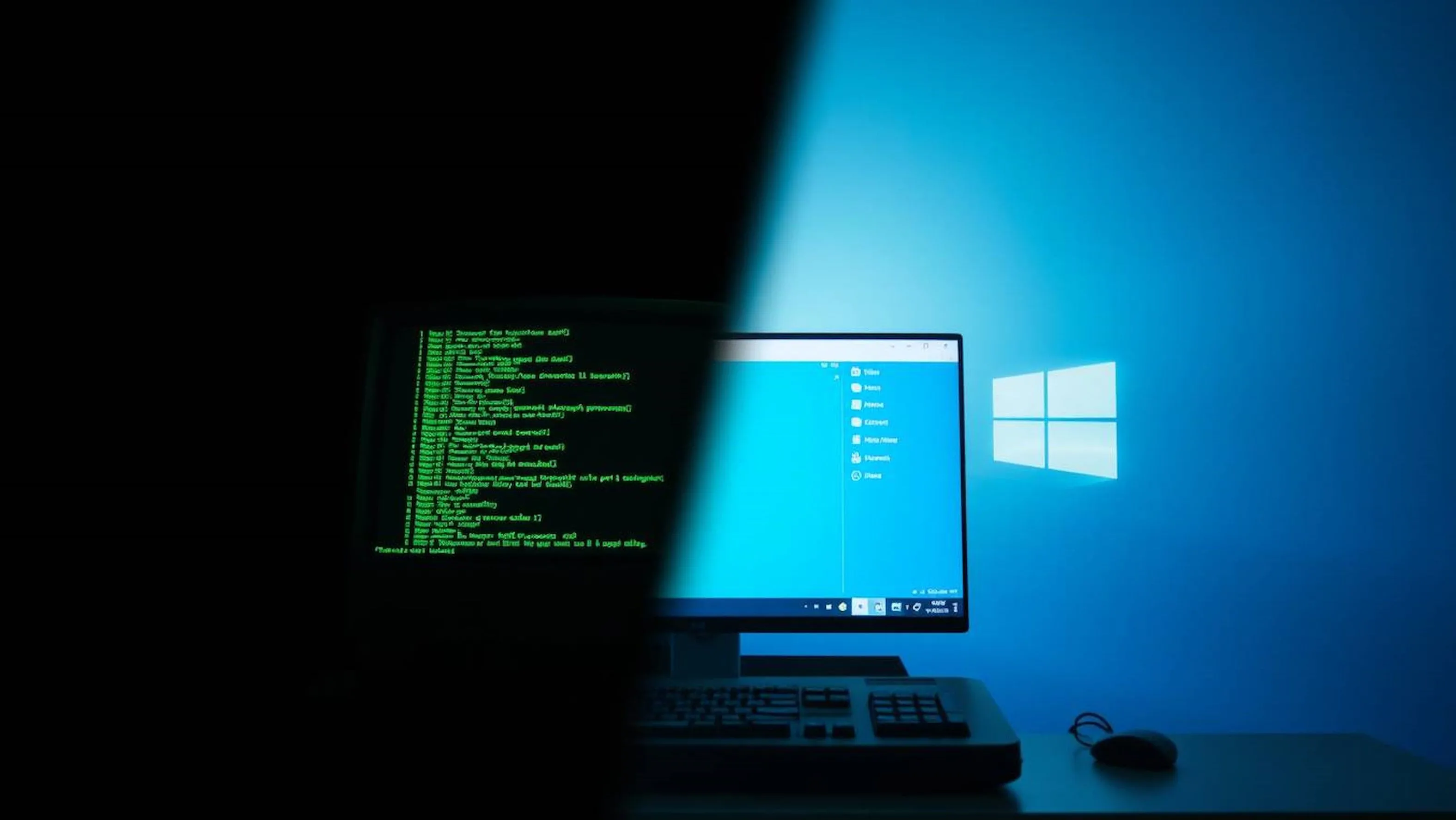 Giao diện dòng lệnh (CMD) cổ điển của Windows chuyển tiếp sang giao diện hiện đại, tượng trưng cho lệnh powercfg