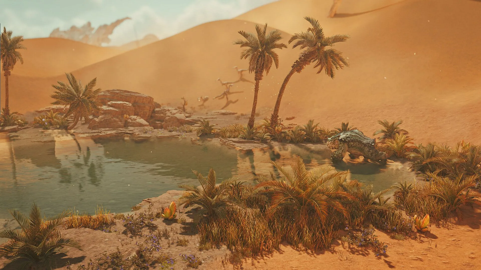 Giao diện game Monster Hunter Wilds với nhân vật và UI chiến đấu
