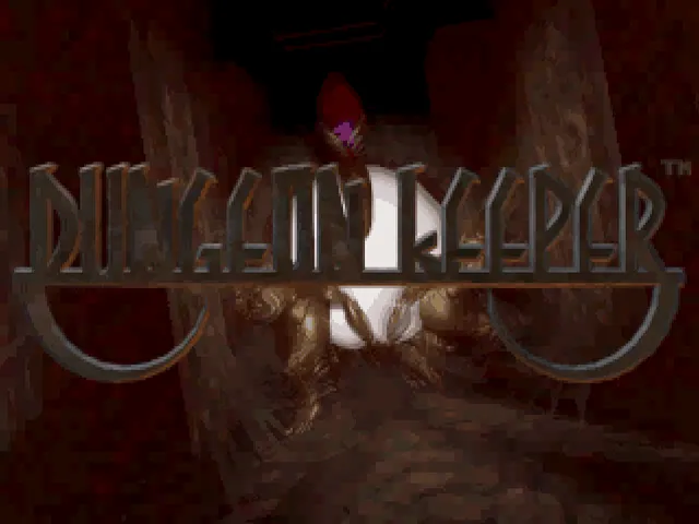 Giao diện quản lý hầm ngục trong Dungeon Keeper, hiển thị các đơn vị quái vật và công trình.