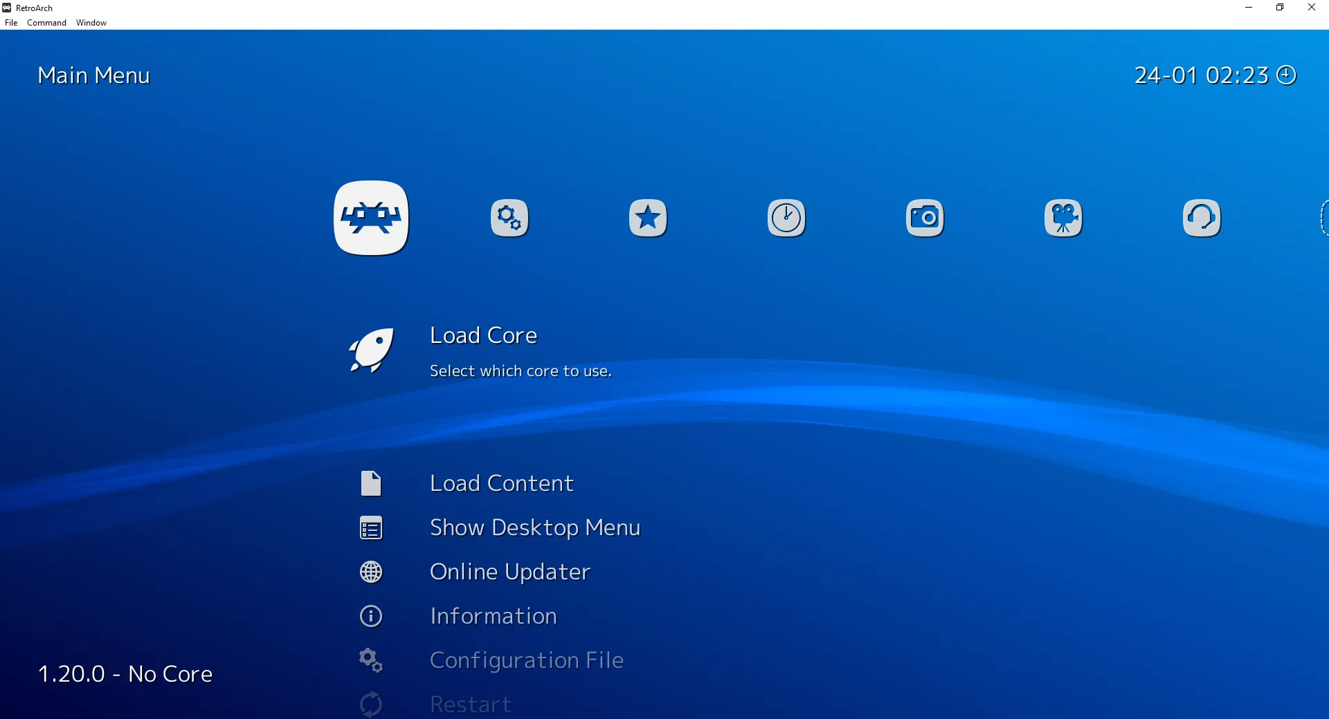 Giao diện XMB của RetroArch