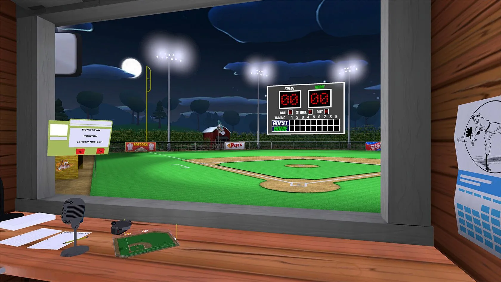 Góc nhìn cận cảnh từ trong trận đấu Totally Baseball