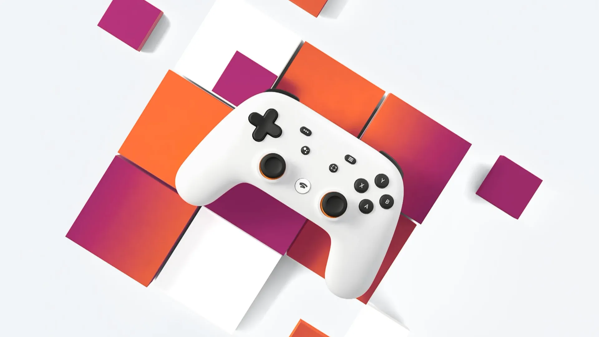 Google Stadia xuất hiện trên nền hộp đỏ, gợi nhắc về một dự án game đầy tham vọng nhưng đã thất bại của Google.