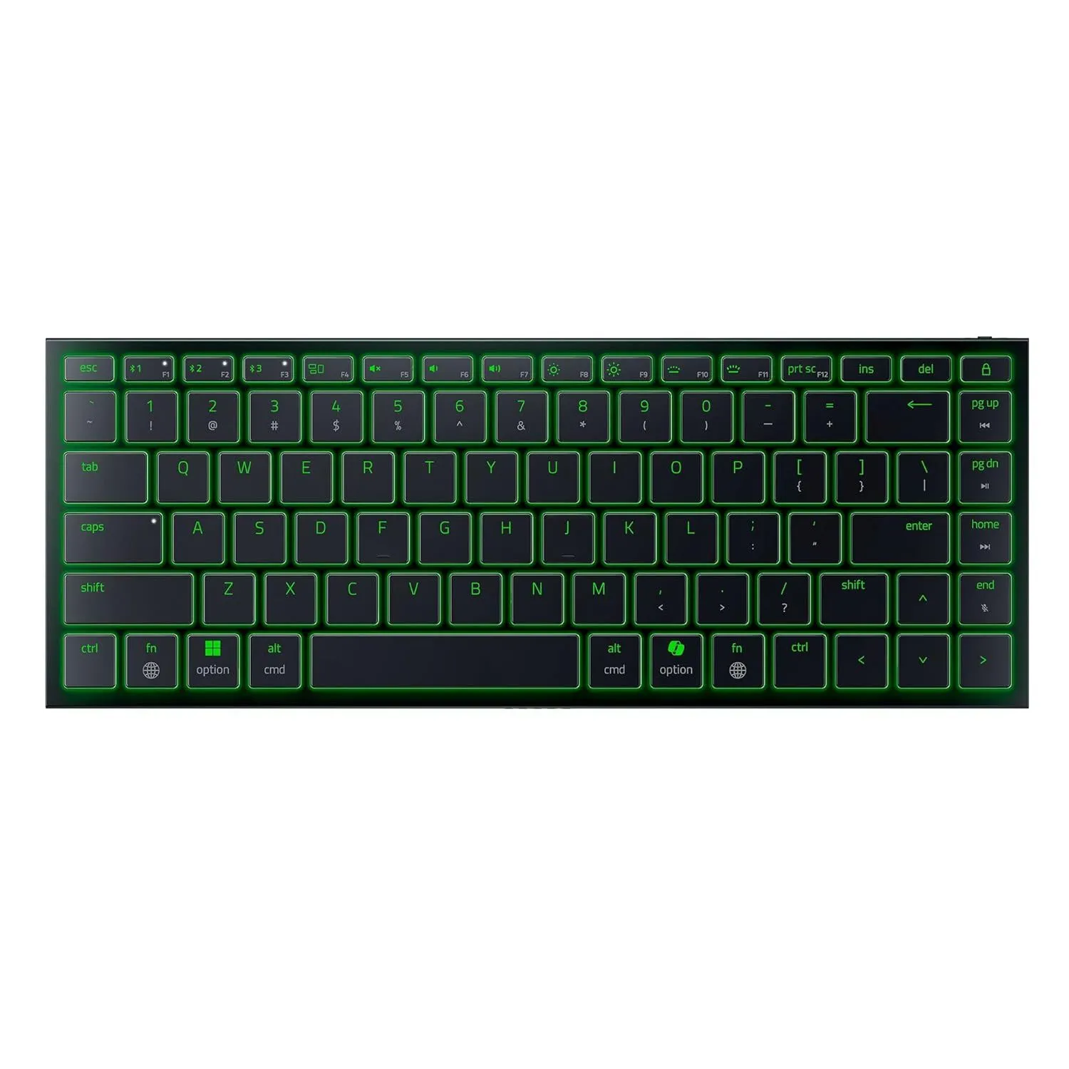 Hình ảnh cận cảnh bàn phím không dây Razer Joro với thiết kế 75% siêu mỏng