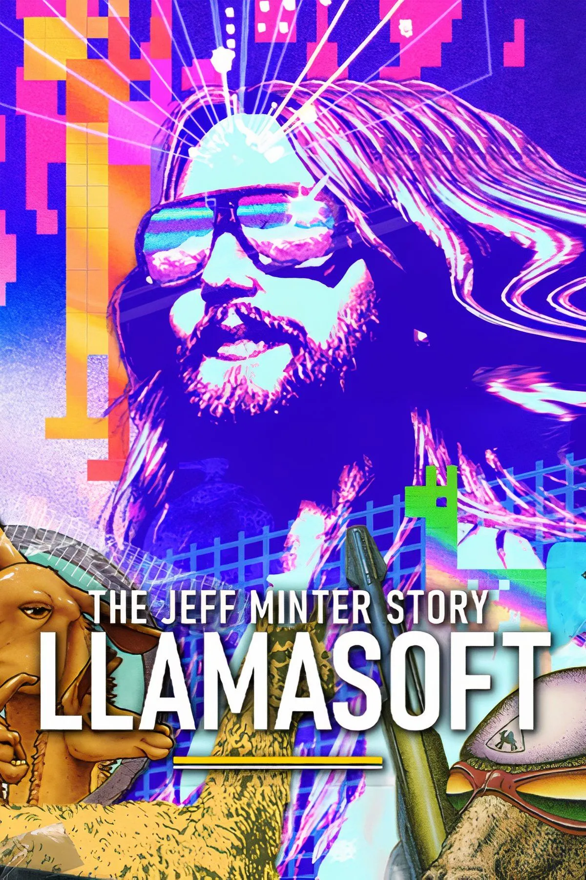 Hình ảnh Llamasoft: The Jeff Minter Story với các nhân vật và hiệu ứng đồ họa