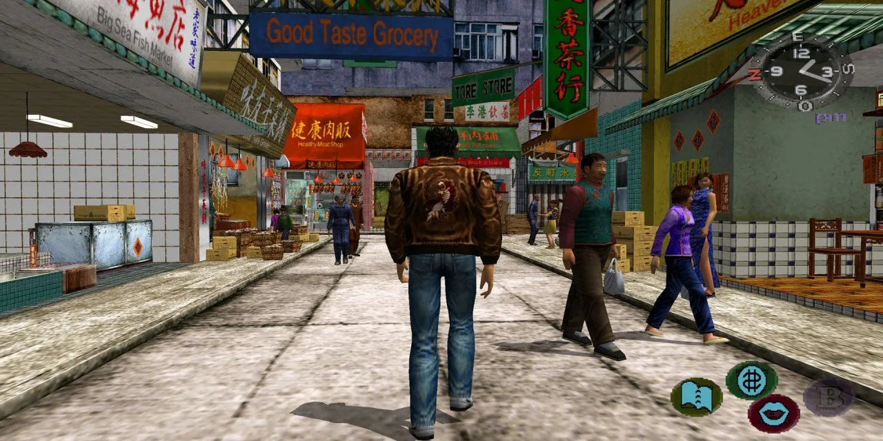 Hình ảnh nhân vật trong game Shenmue, ví dụ điển hình về trải nghiệm &quot;next-gen&quot;