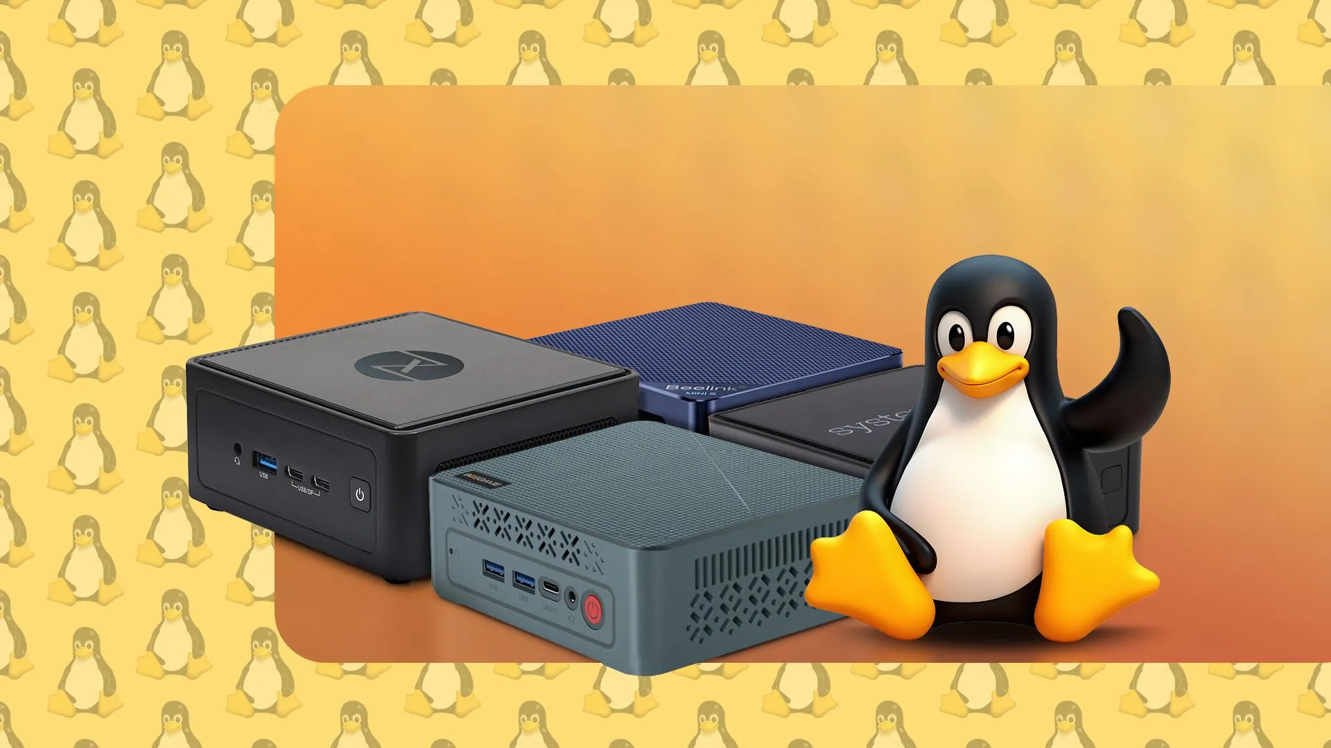 Linh vật Tux của Linux biểu tượng cho sự linh hoạt của hệ điều hành trên các máy tính mini PC.