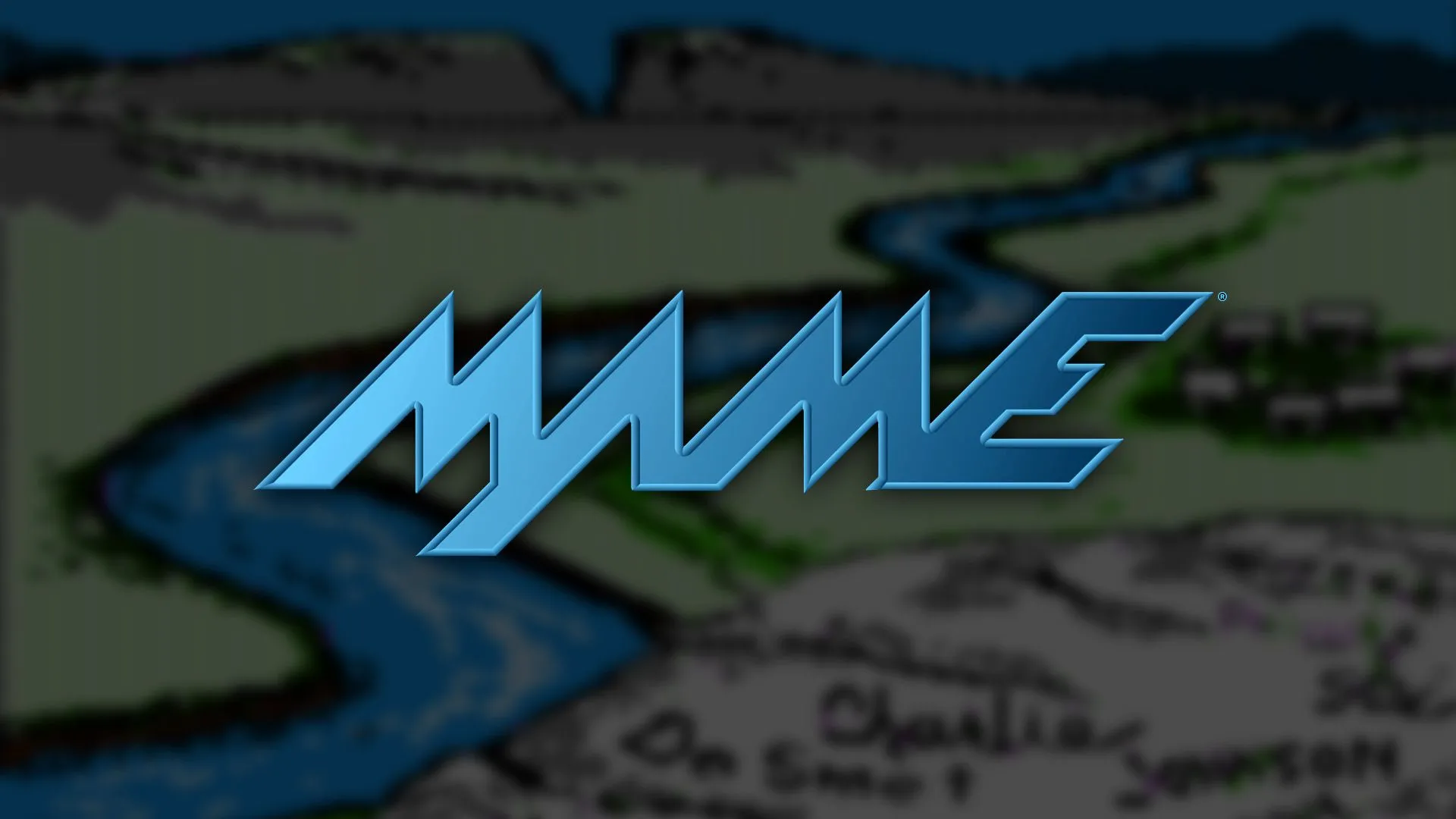 Logo phần mềm MAME (Multiple Arcade Machine Emulator), biểu thị bản cập nhật mới với hiệu suất được cải thiện.