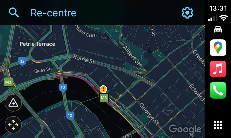 Lớp phủ thông tin giao thông trên Google Maps