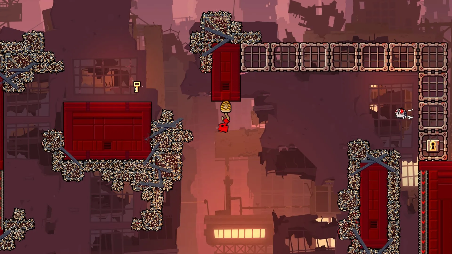 Màn hình game Super Meat Boy Forever, minh họa sự phát triển của các game trình duyệt từng phổ biến.