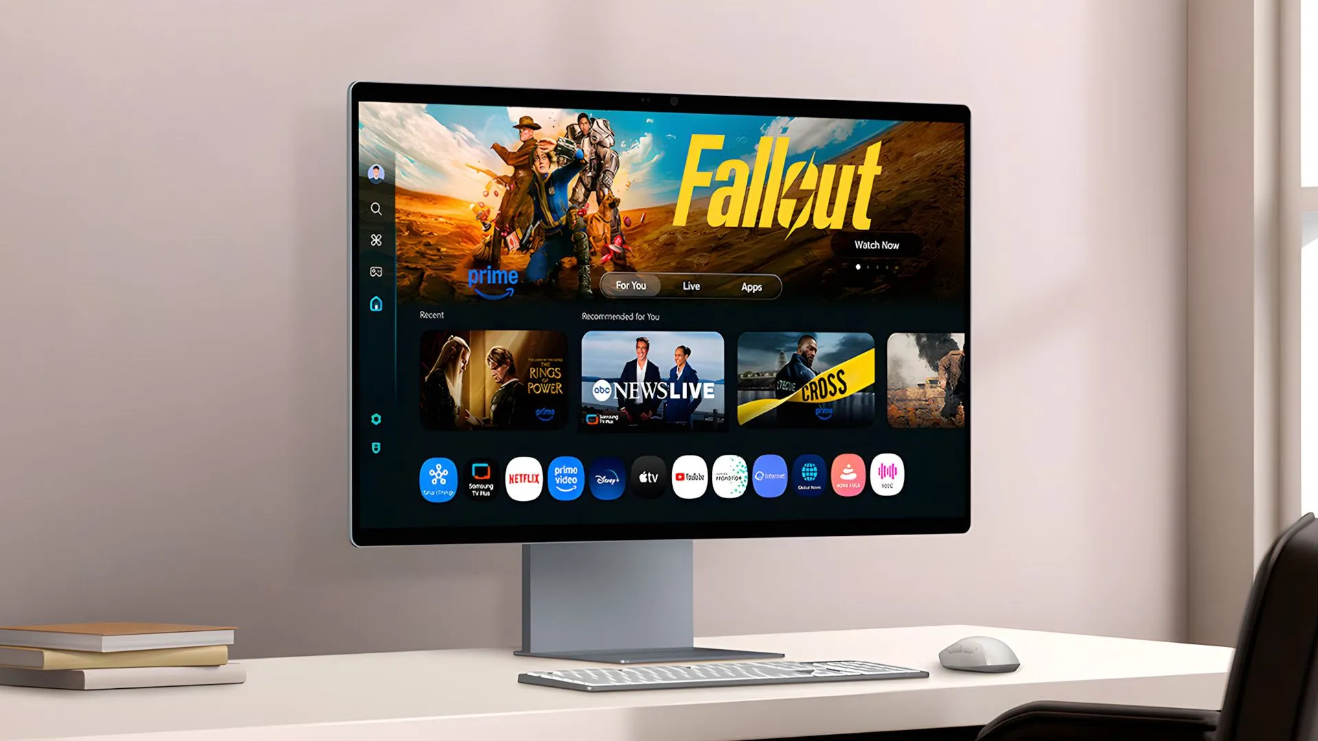 Màn hình Samsung Smart Monitor M9 hiển thị nội dung