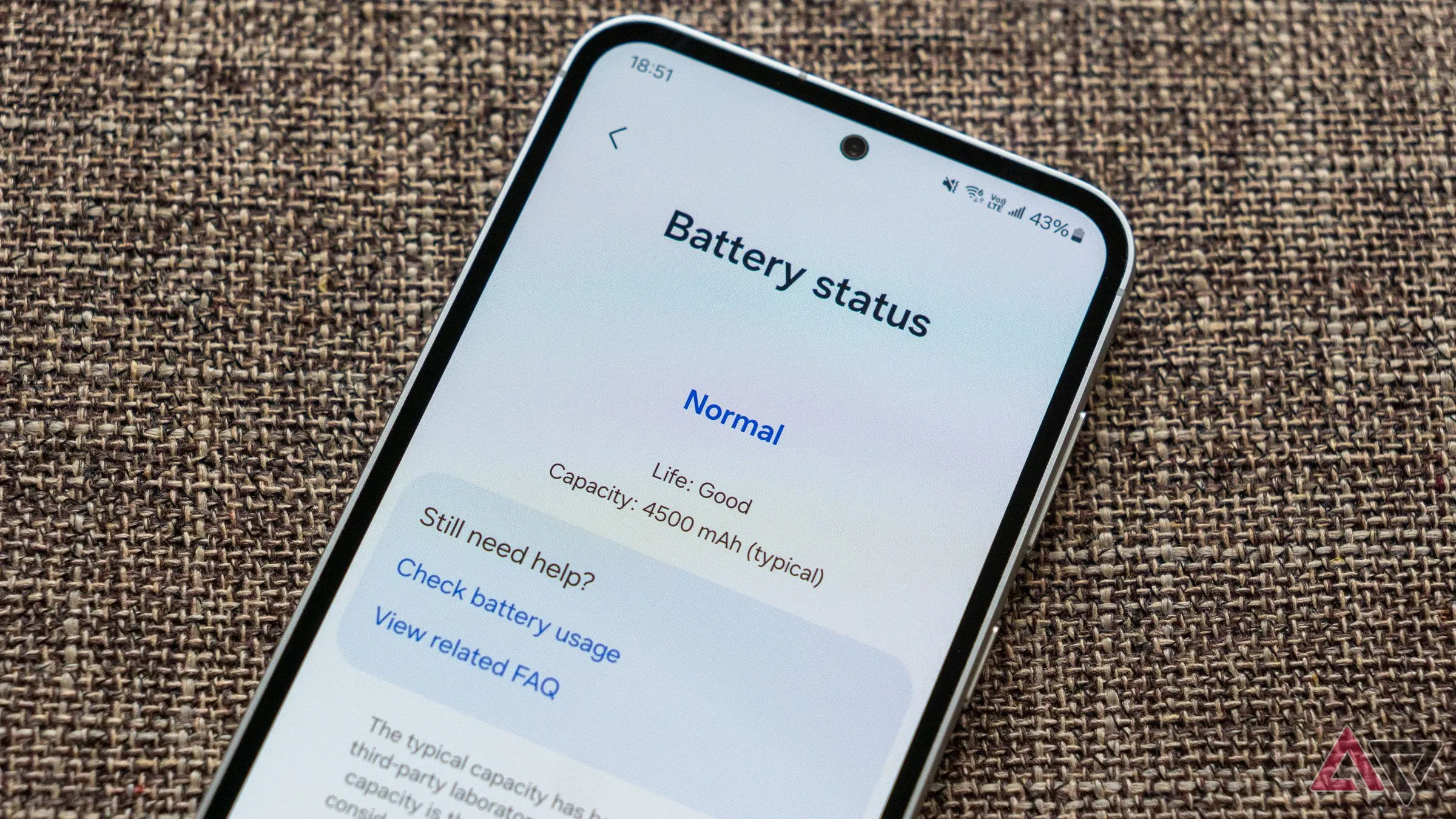 Màn hình thông tin tình trạng pin trên ứng dụng Samsung Members