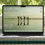 Mô phỏng giao diện Liquid Glass trên MacBook với macOS Tahoe 26.