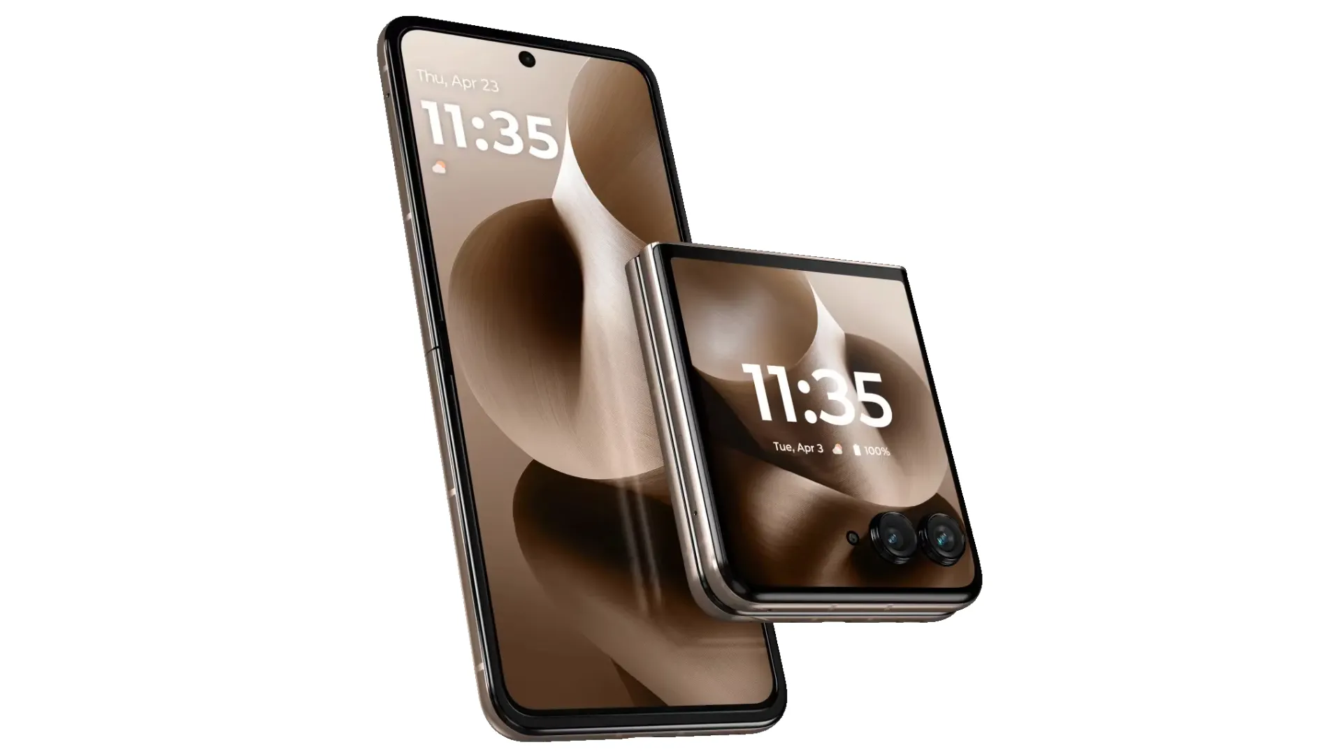 Motorola Razr Ultra 2025 hiển thị màn hình phụ.