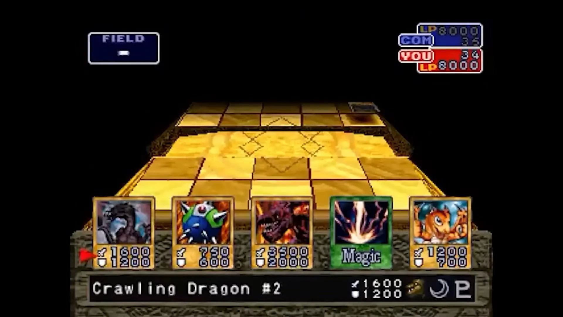 Nhân vật chính Yugi Muto trong Yu-Gi-Oh! Forbidden Memories, bối cảnh game không tuân theo luật thẻ bài gốc.