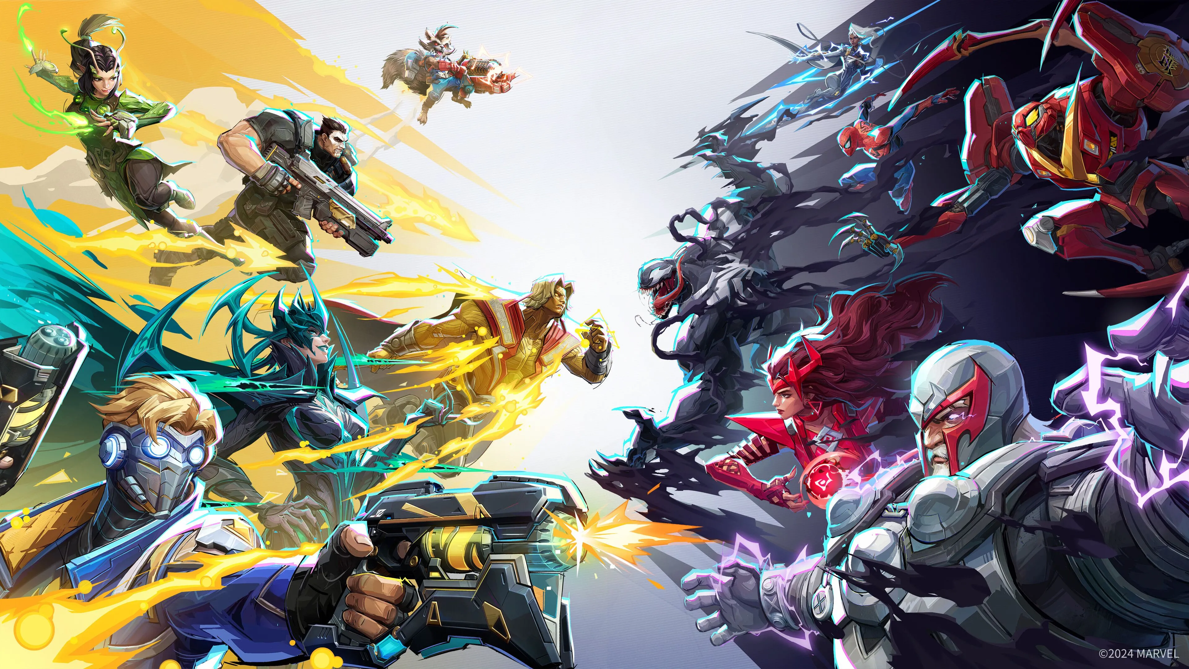 Nhóm siêu anh hùng đối diện kẻ thù trong một bản đồ của Marvel Rivals