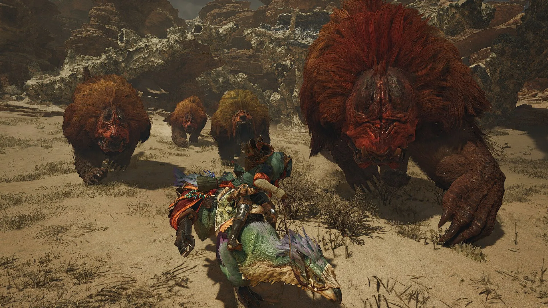 Quái vật bay lượn trên bầu trời, tạo khung cảnh hoành tráng trong Monster Hunter Wilds