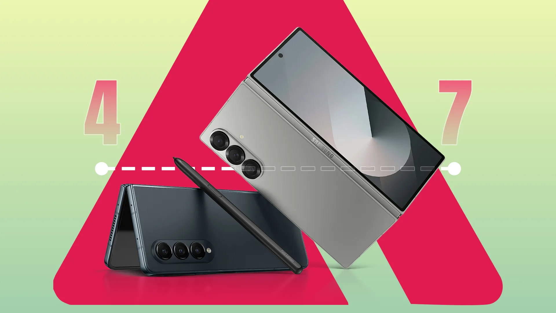 So sánh kích thước và thiết kế của Galaxy Z Fold 4 và Galaxy Z Fold 7, minh họa sự tiến bộ vượt bậc giữa các thế hệ