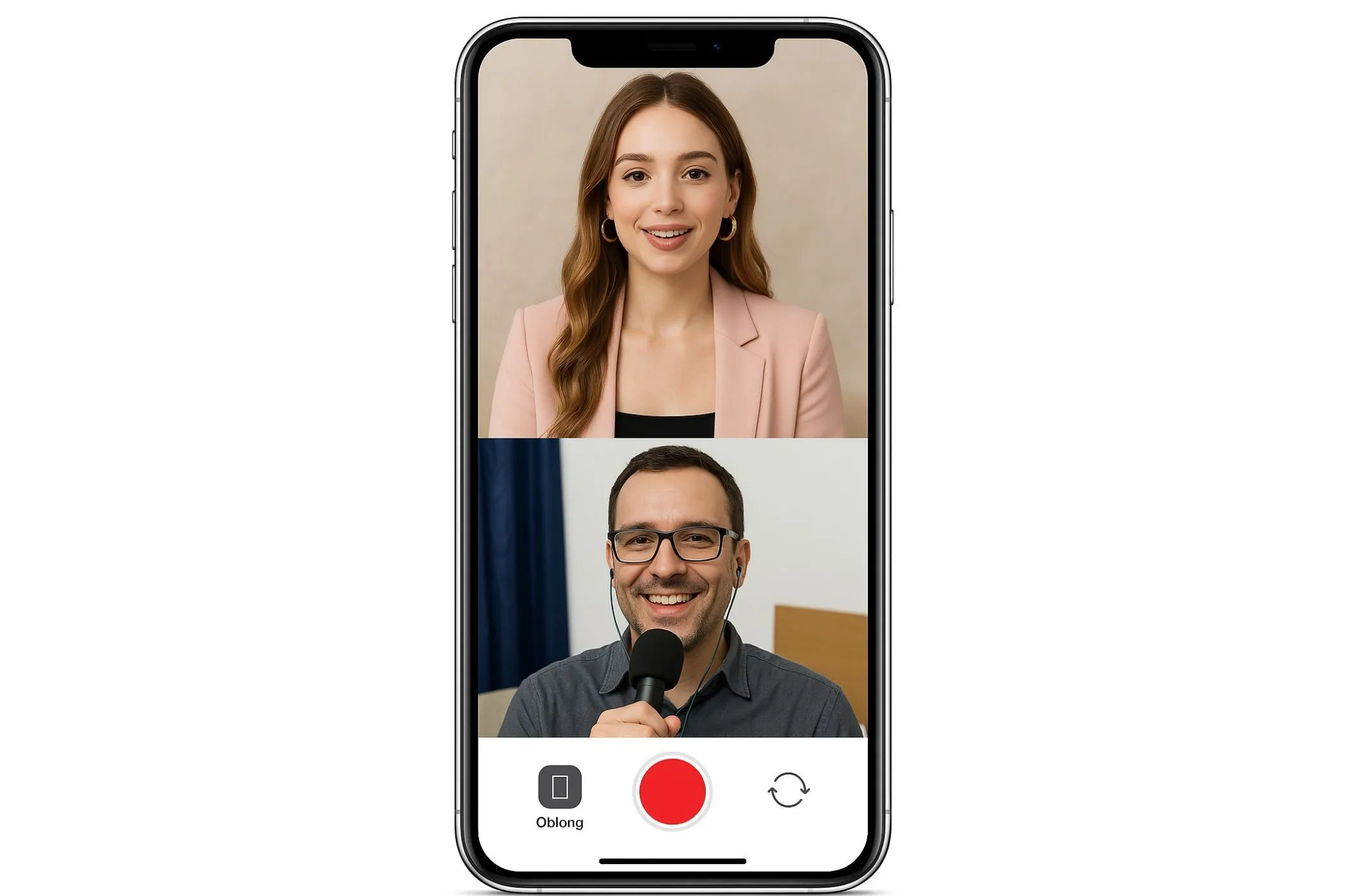 Sử dụng camera kép trên smartphone để ghi lại cuộc phỏng vấn hoặc trò chuyện hai chiều hiệu quả