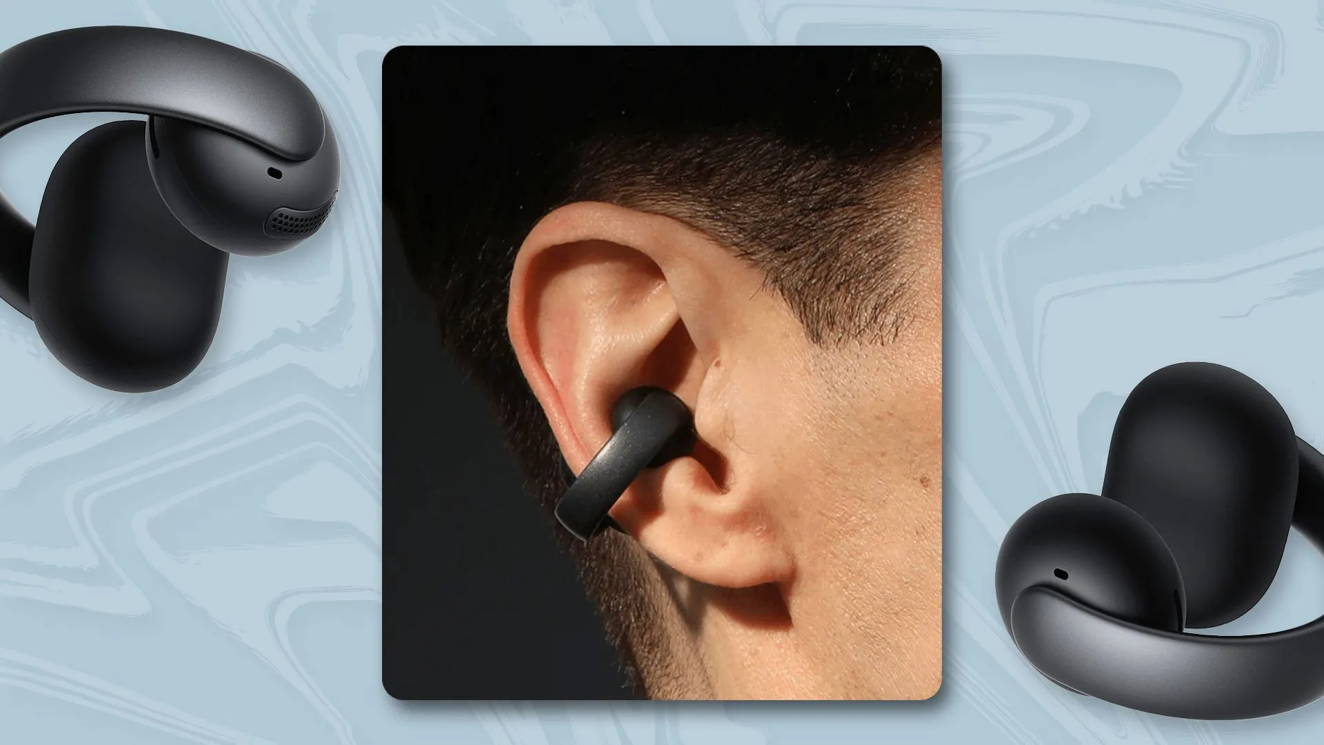 Tai nghe Anker Soundcore AeroClip với thiết kế mở và móc vành tai