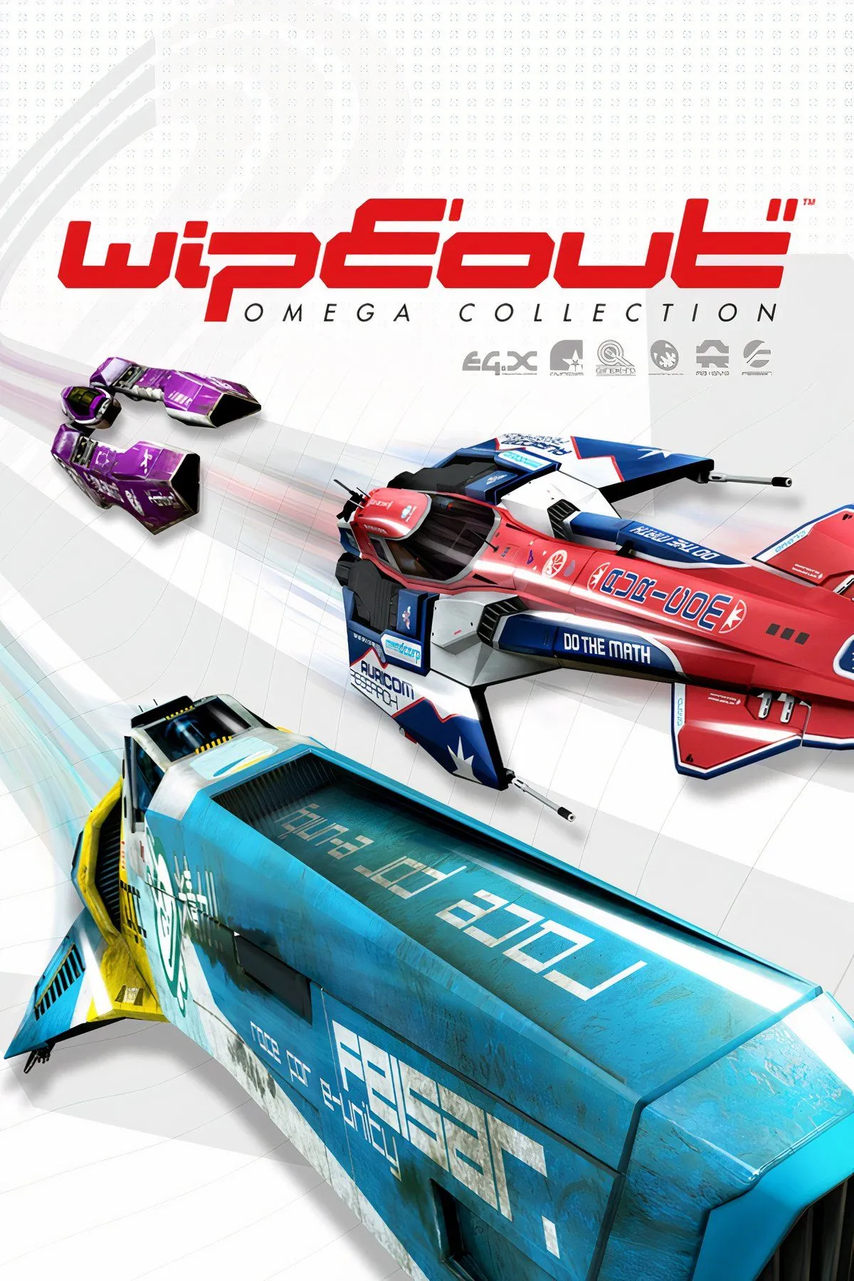 Tàu bay Wipeout 2097 tăng tốc trên đường đua chống trọng lực dưới ánh đèn neon