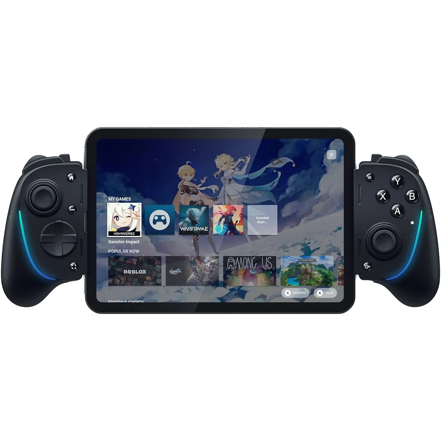 Tay cầm chơi game Razer Kishi Ultra màu đen với thiết kế công thái học, hỗ trợ điện thoại và iPad Mini, mang lại trải nghiệm chơi game di động như trên console.