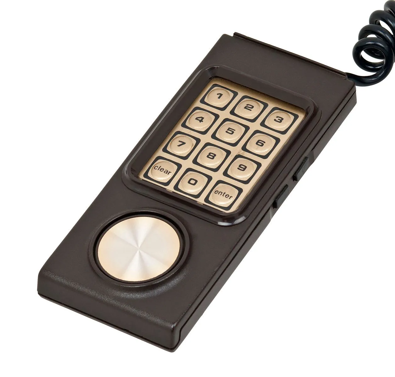 Tay cầm Intellivision với đĩa điều hướng độc đáo và bàn phím số tích hợp.