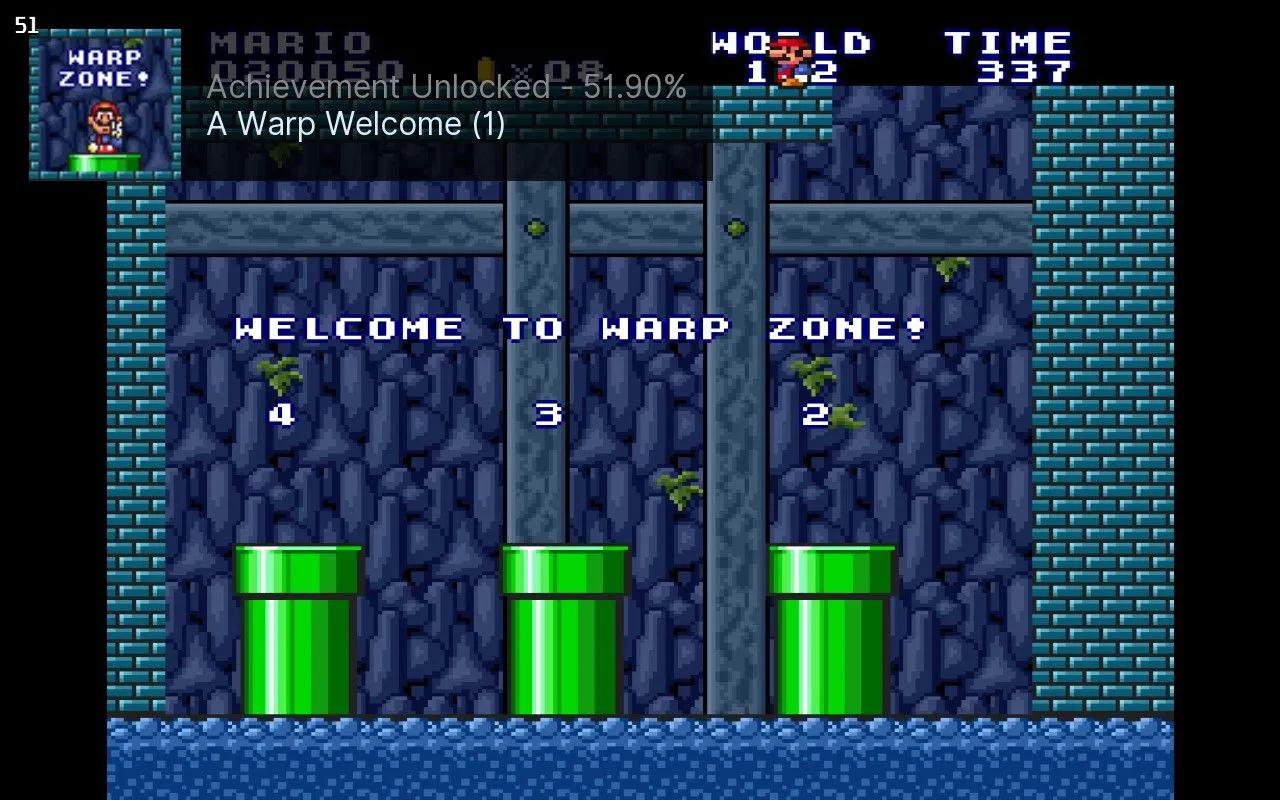 Thành tựu Super Mario All-Stars đã mở khóa