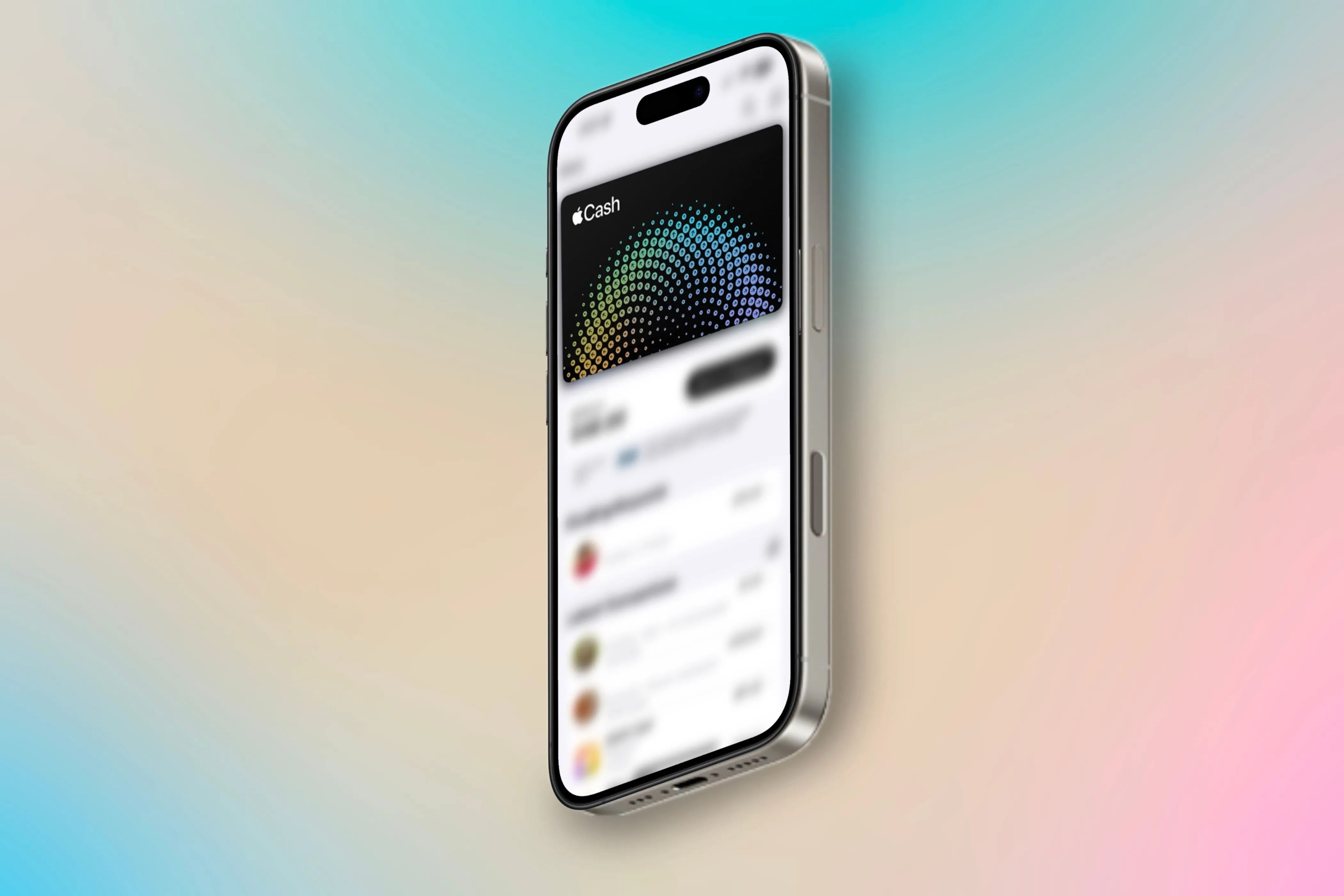 Thẻ Apple Cash ảo được trưng bày trong ứng dụng Ví trên iPhone