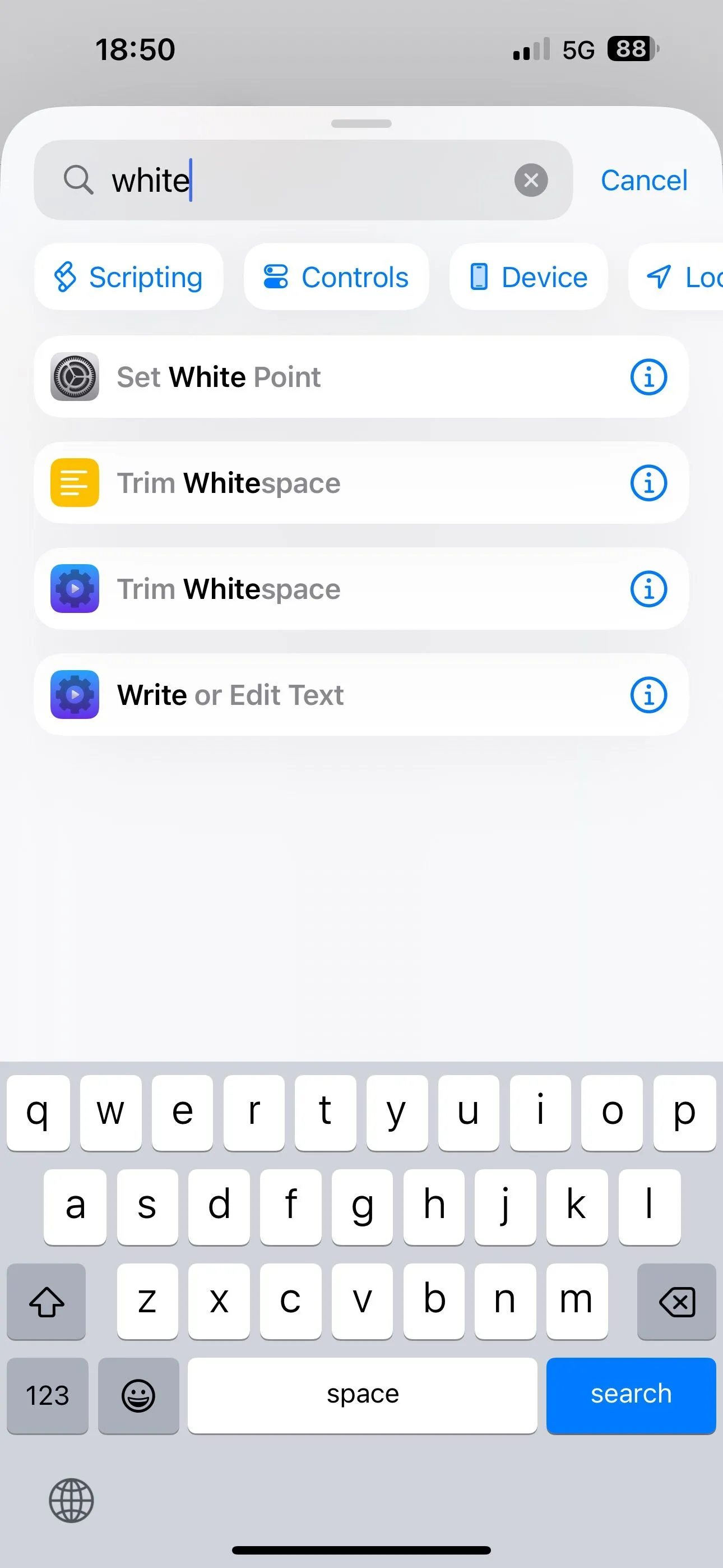 Thêm hành động &quot;Đặt Điểm Trắng&quot; vào phím tắt tự động hóa ban đêm của iPhone