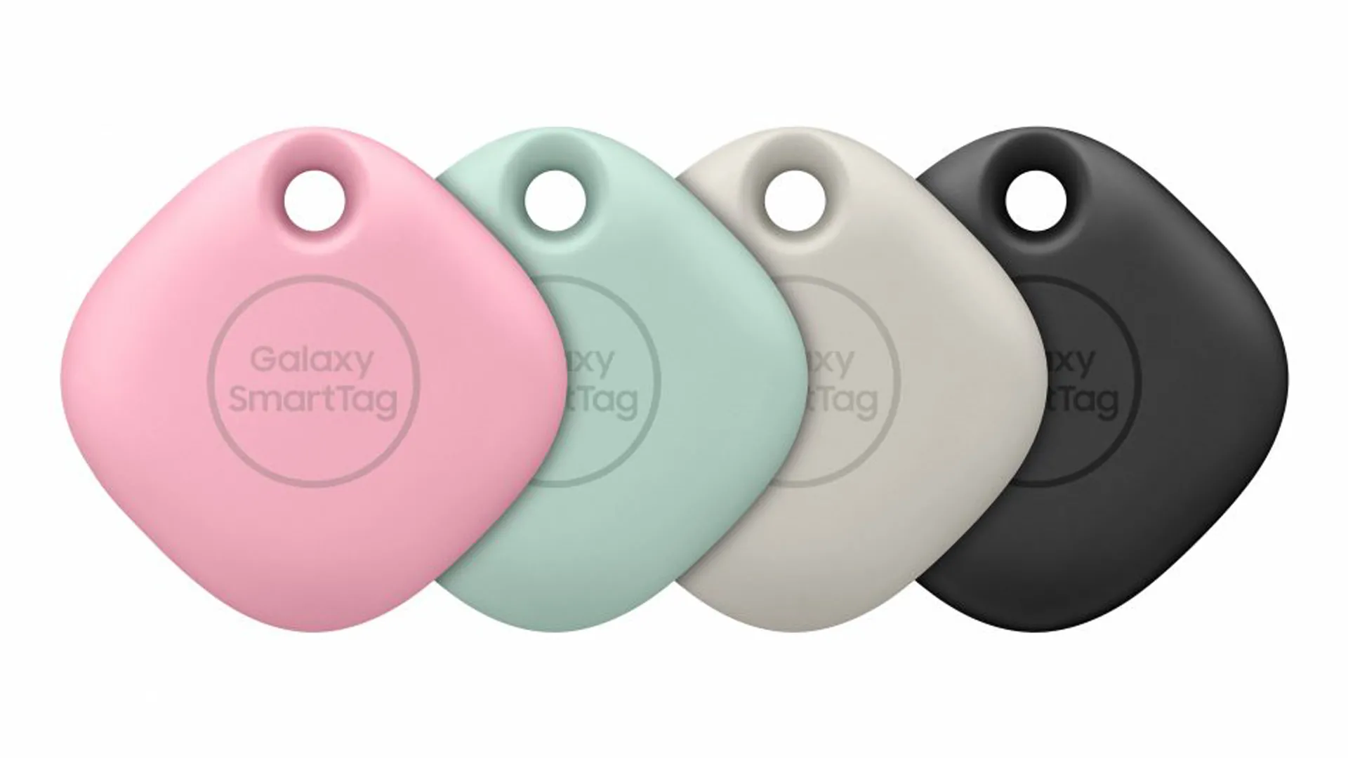 Thiết bị định vị Samsung SmartTag nằm trên lòng bàn tay