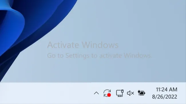 Thông báo kích hoạt Windows 11 trên màn hình máy tính