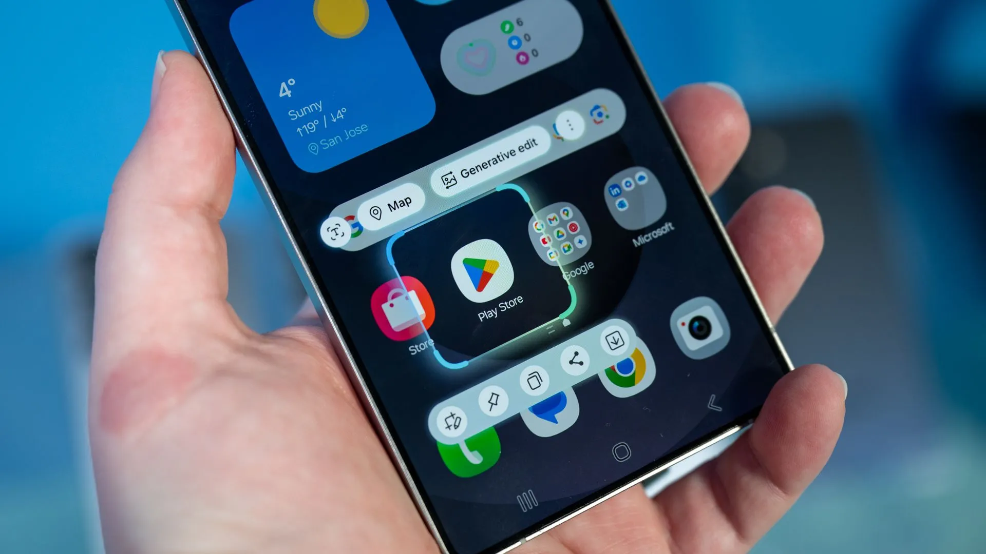 Tính năng AI Select của Galaxy AI hiển thị các tùy chọn thông minh trên Samsung Galaxy S25