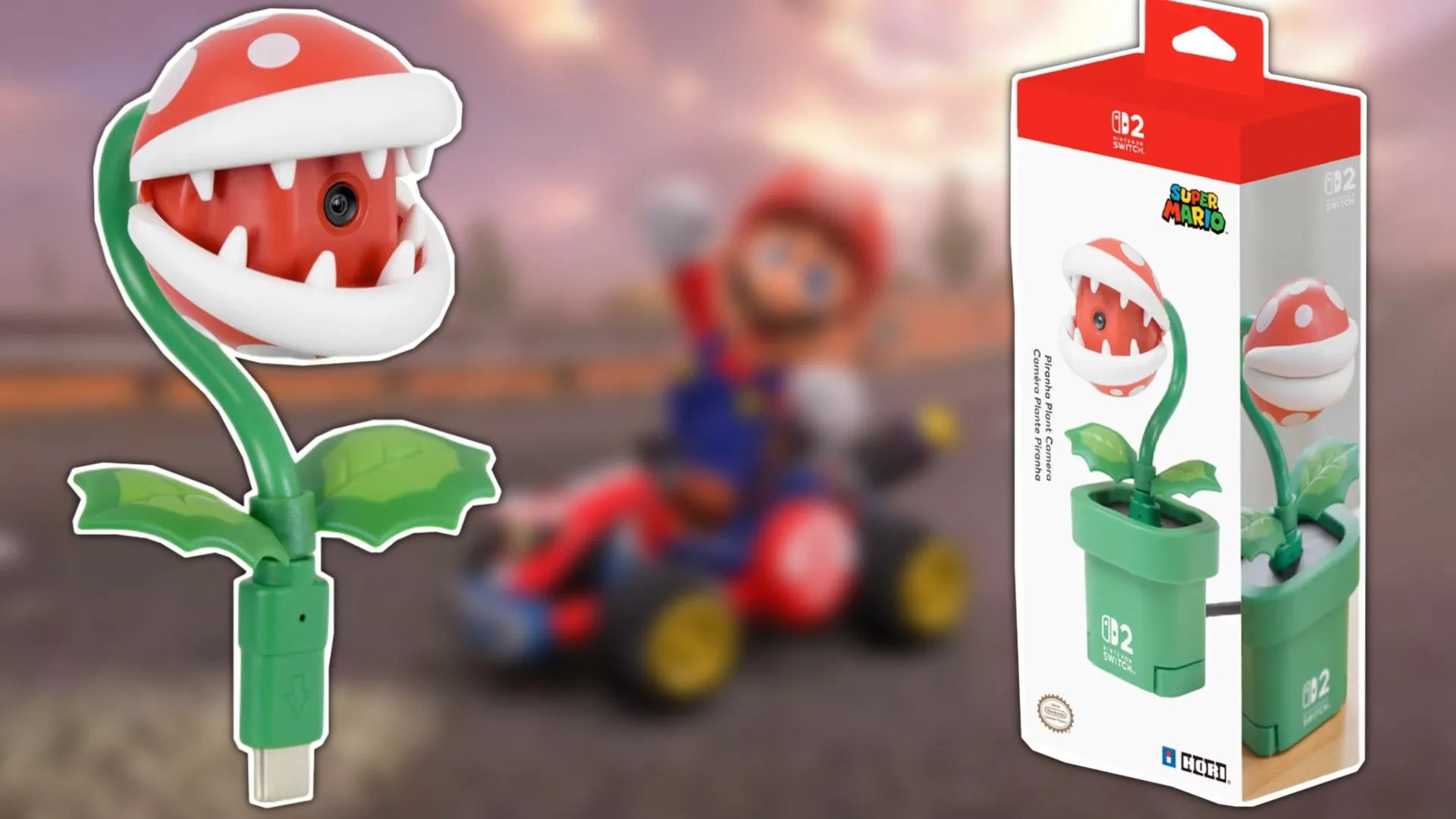 Webcam Hori Piranha Plant kết nối với Nintendo 2, dùng cho GameChat và một số game